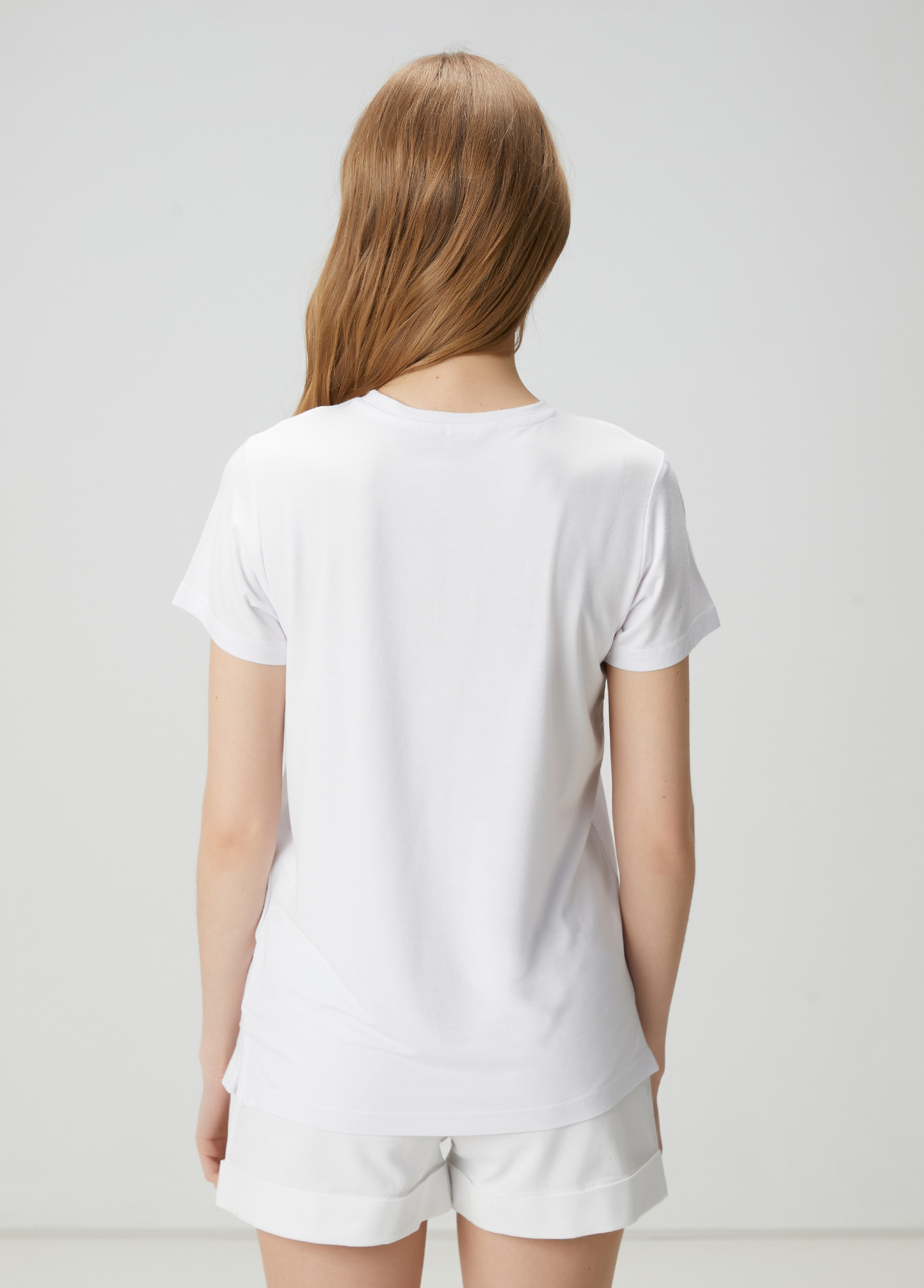 Beyaz Modal T-shirt_4