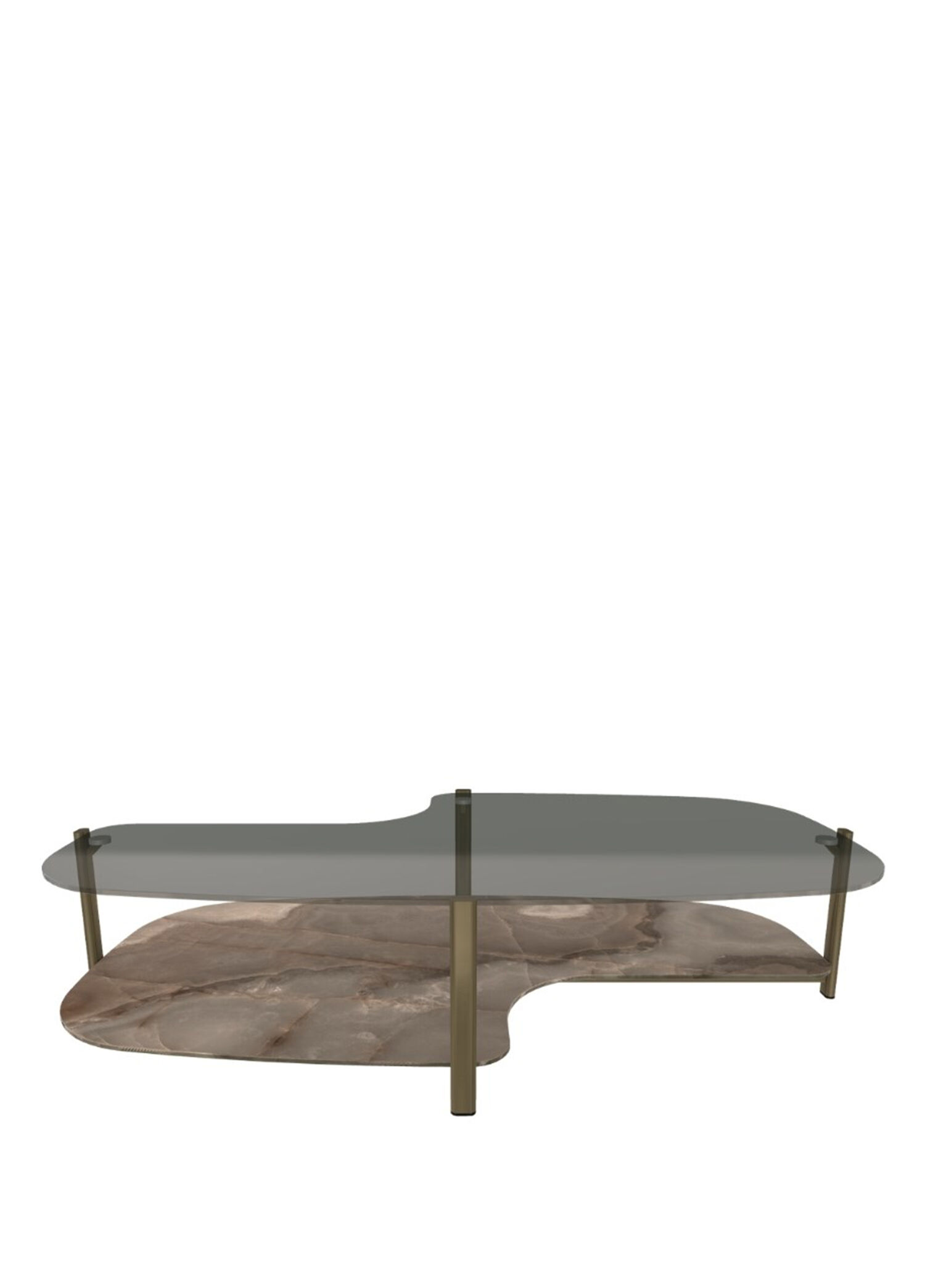 Pagoda Bronze Kahverengi Siyah Orta Sehpa
