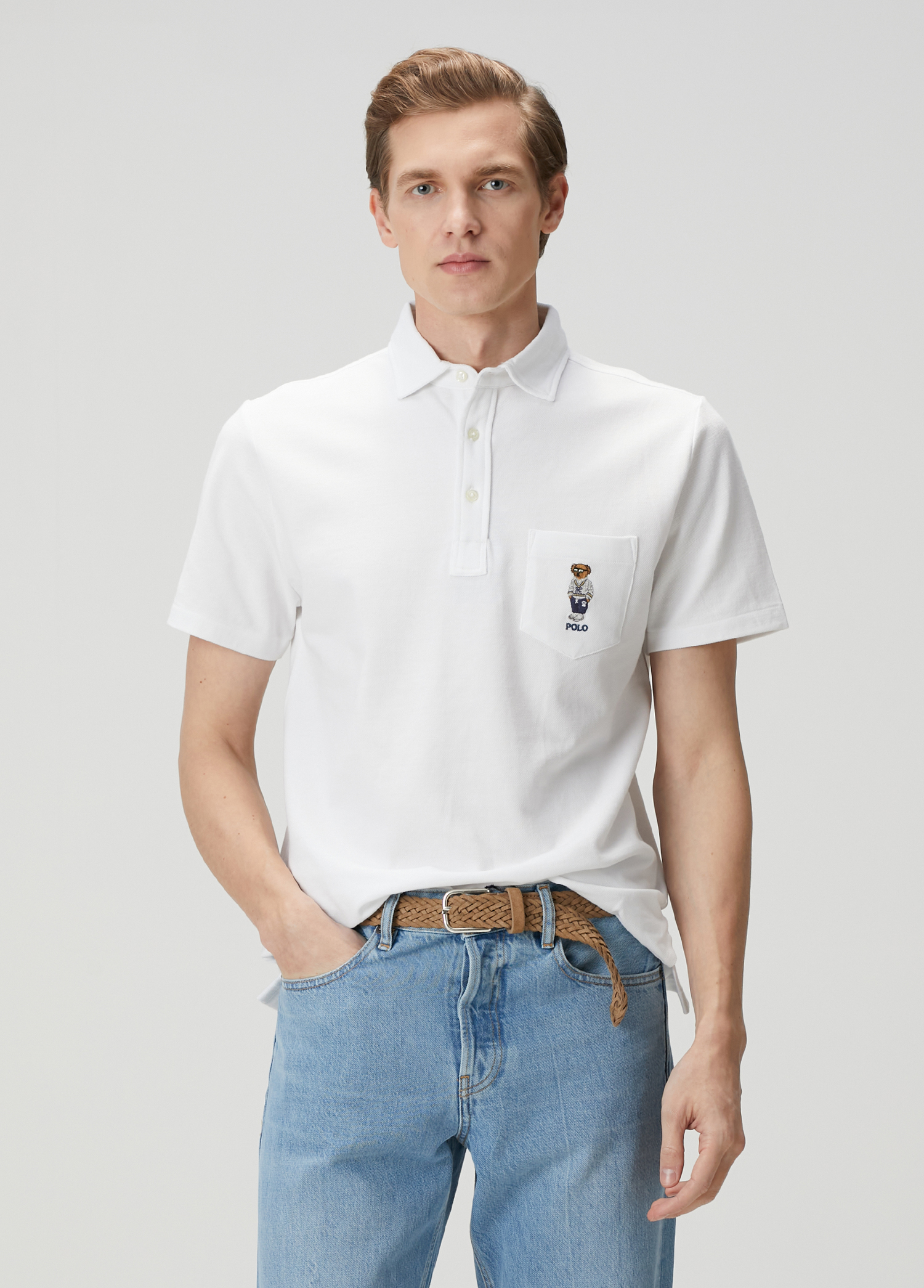 Beyaz Polo Yaka T-shirt