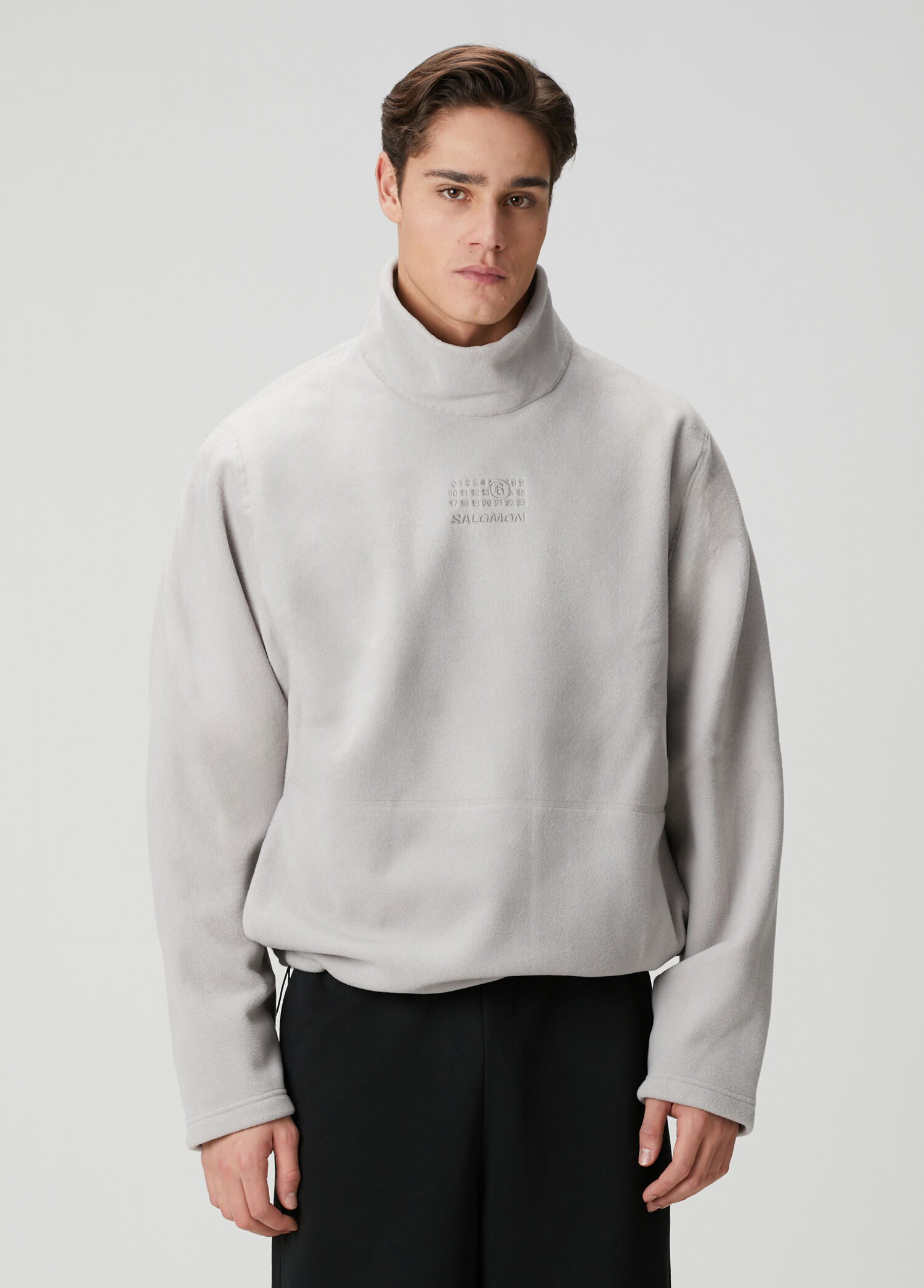 Gri Logo Nakışlı Sweatshirt