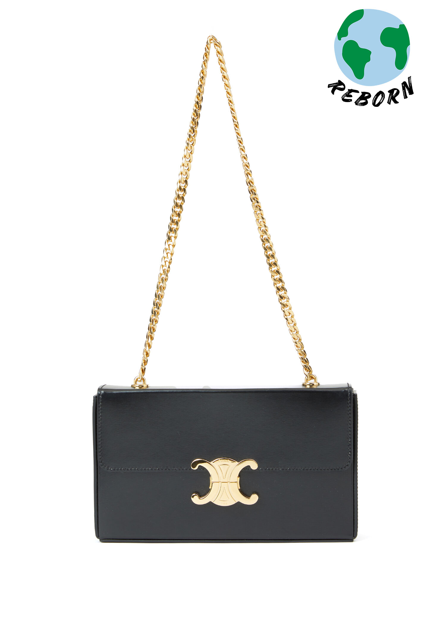 Beymen Reborn - Celine Triomphe Chain Box Çanta - Siyah Beymen Reborn - Celine Triomphe Chain Box Çanta - Siyah