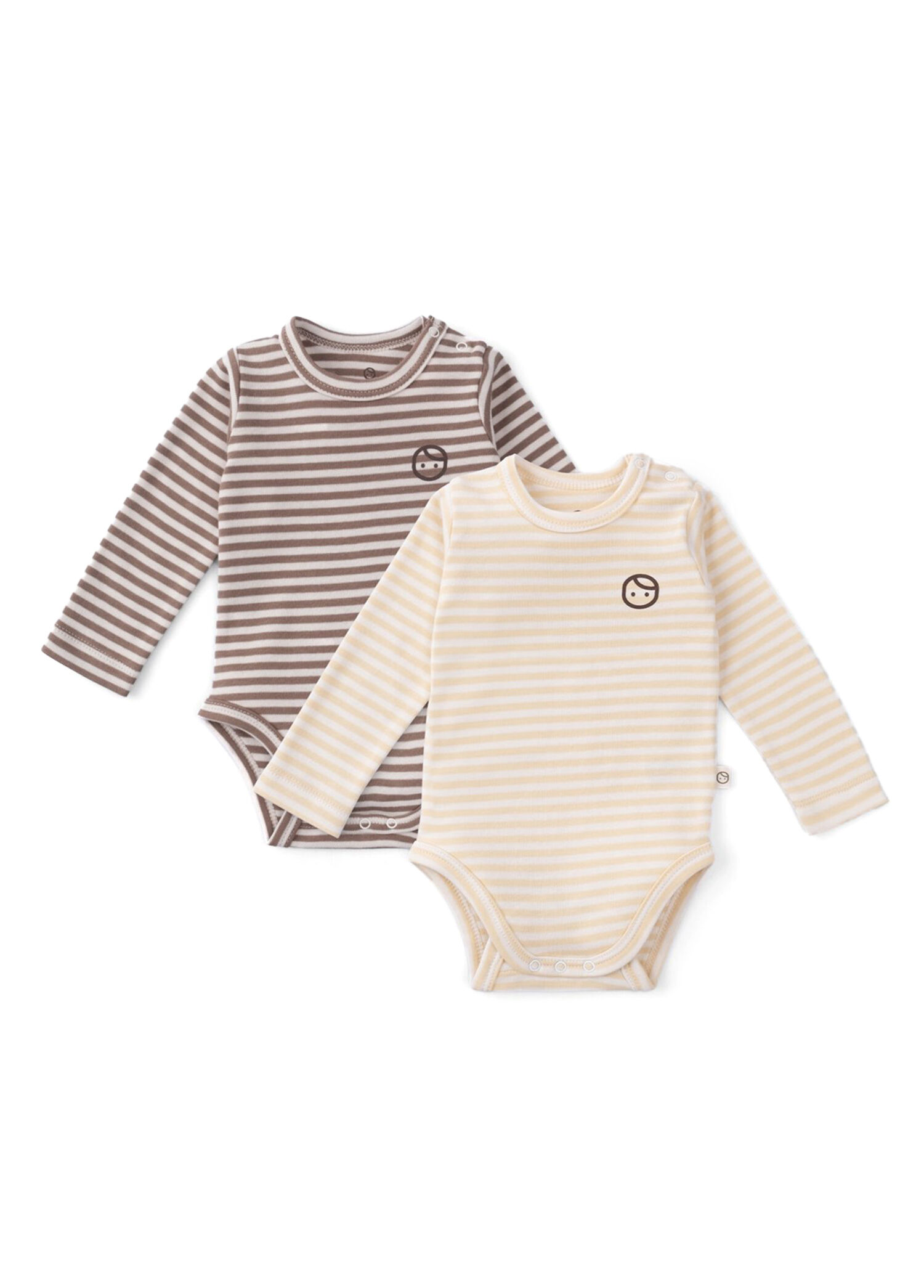 Playtime Organik Pamuk Çıtçıtlı Uzun Kollu 2'li Zıbın Body Seti