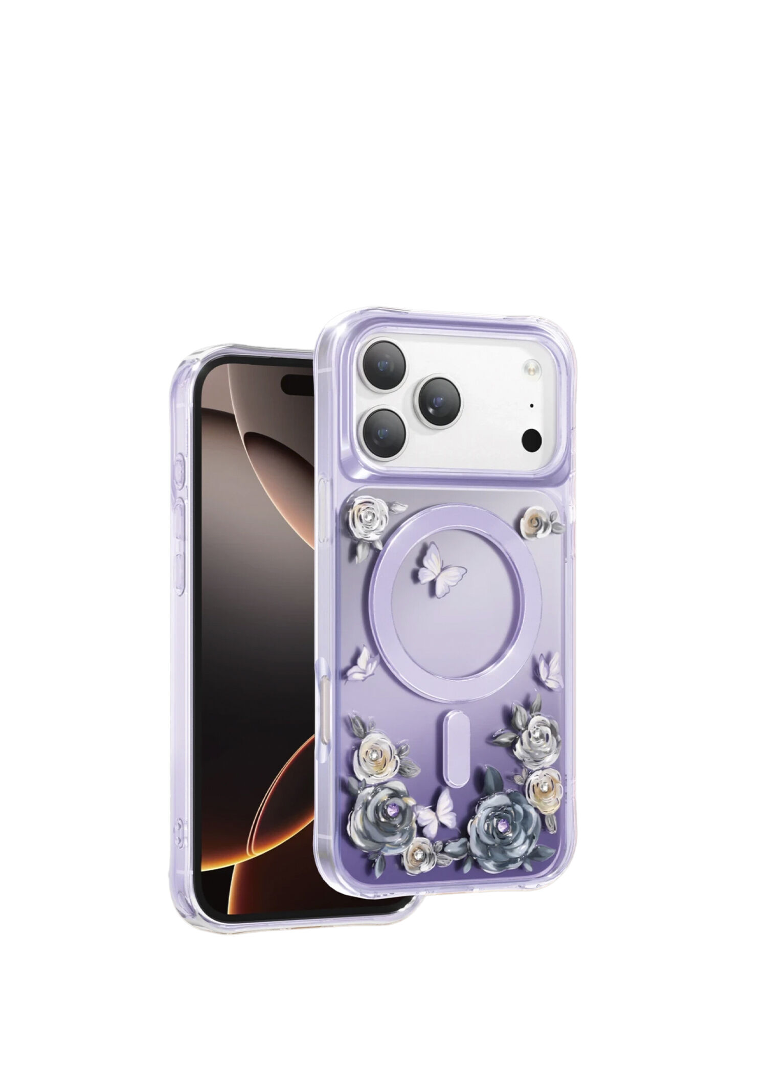 Apple iPhone 17 Pro Max Roseland Mor Magsafe Uyumlu Telefon Kılıfı
