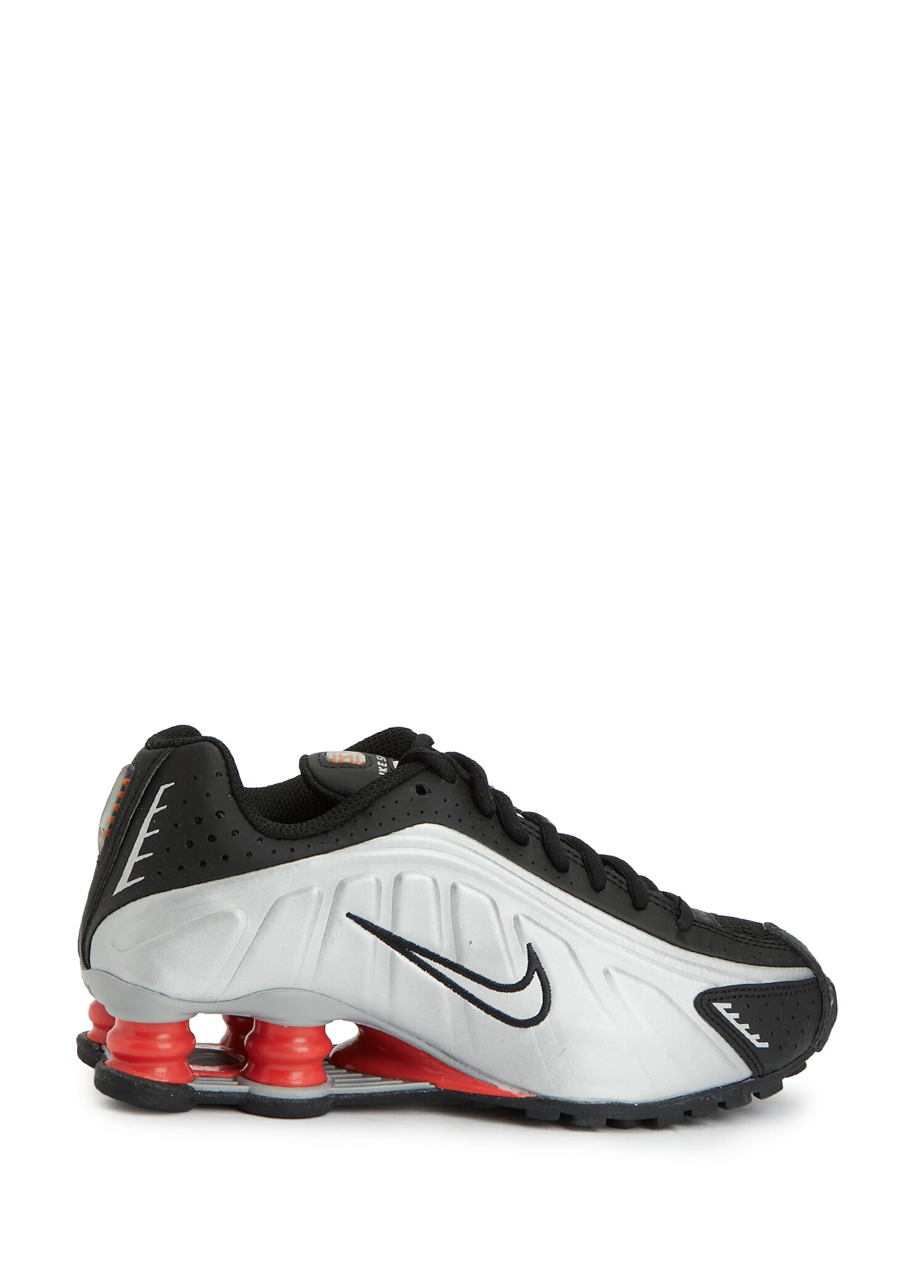 Nike - Shox R4 Siyah Gri Unisex Çocuk Sneaker - Siyah-Gri