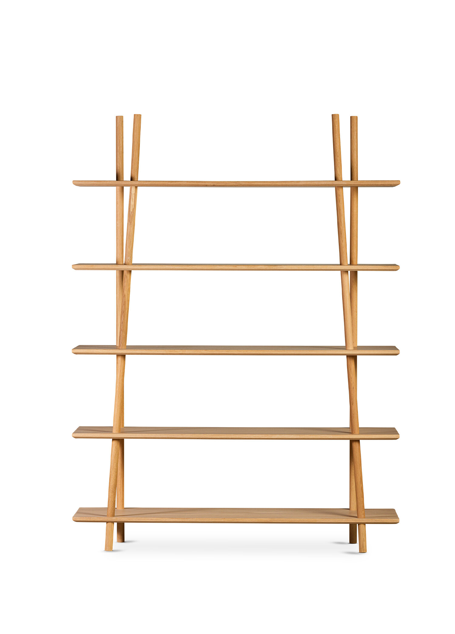 Kavel Meşe Naturel Cila Masif Ahşap Meşe Kitaplık Büfe 150 cm