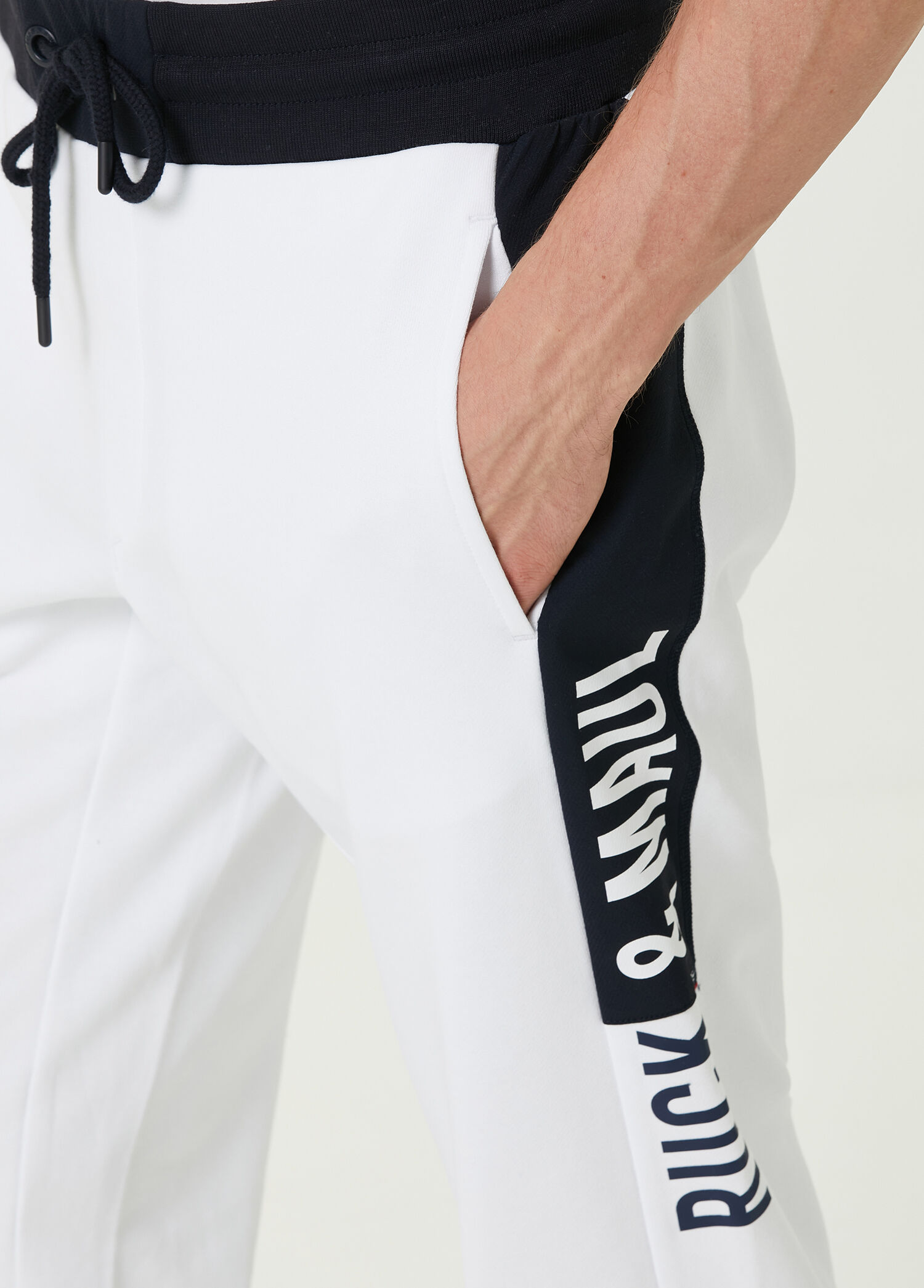 Beymen Beyaz Beli Kordonlu Logolu Jogger Eşofman Altı. 4