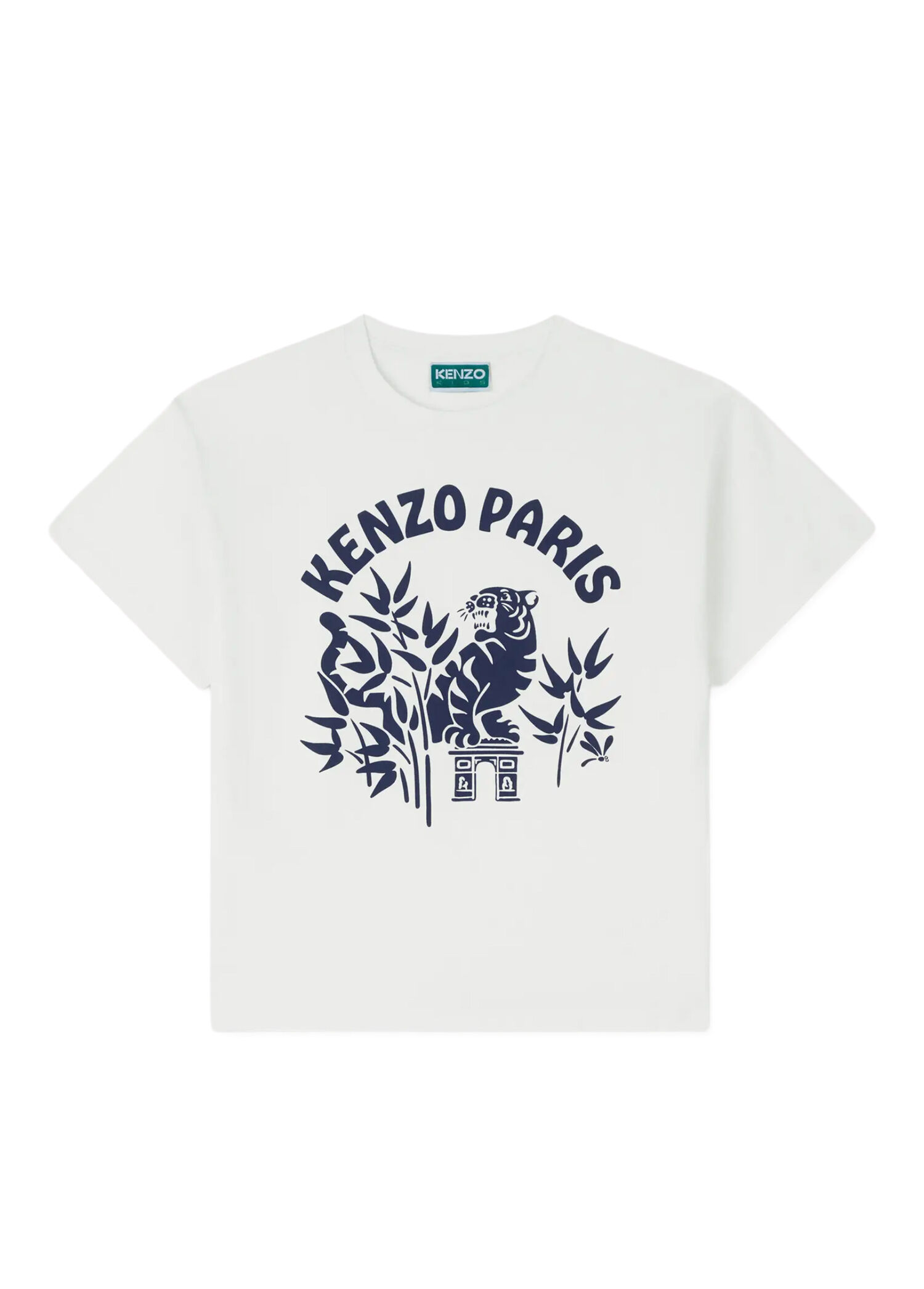 Beyaz Logo Baskılı Unisex Çocuk T-shirt