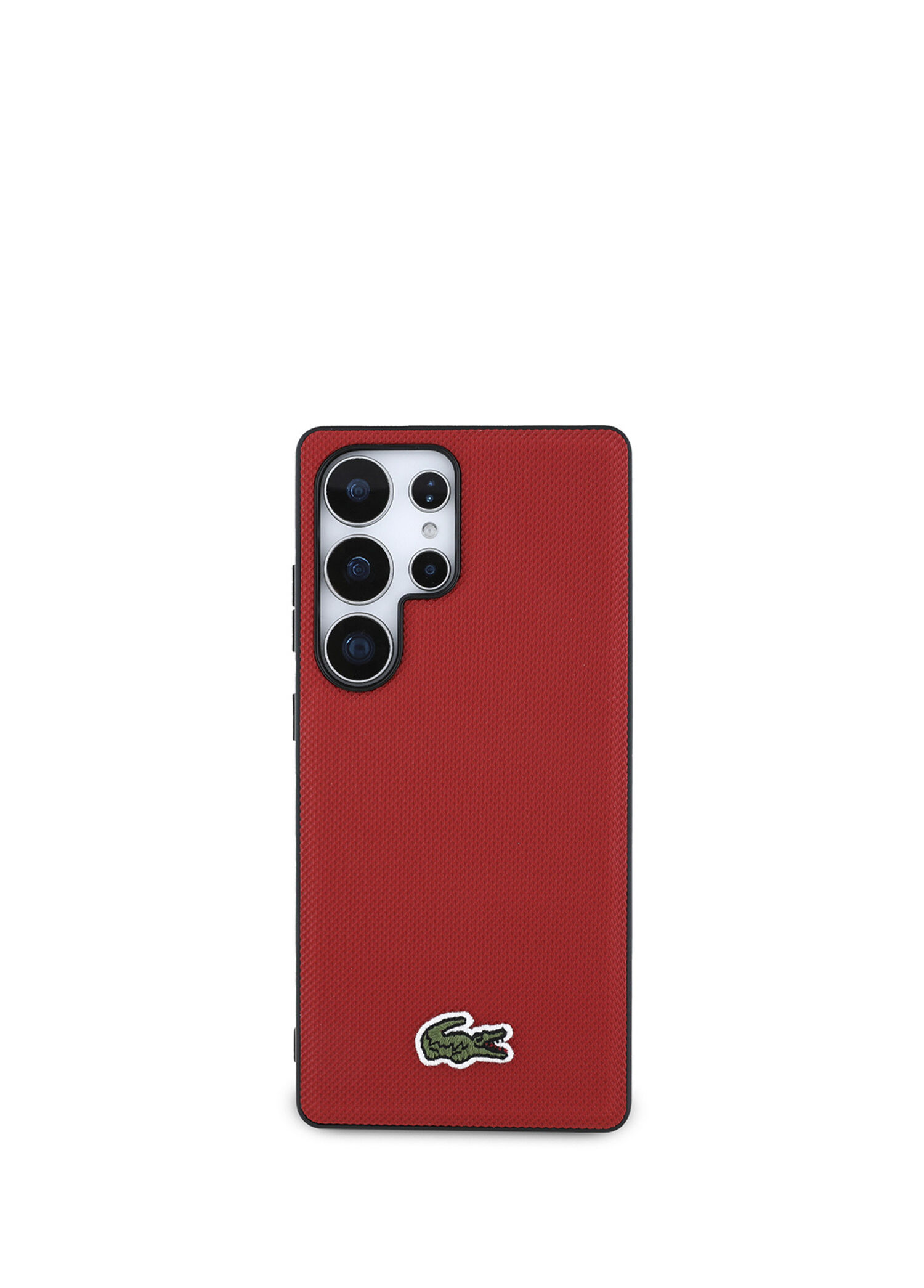 PU Pike Desenli Galaxy S25 Ultra Metal Logolu Telefon Kılıfı