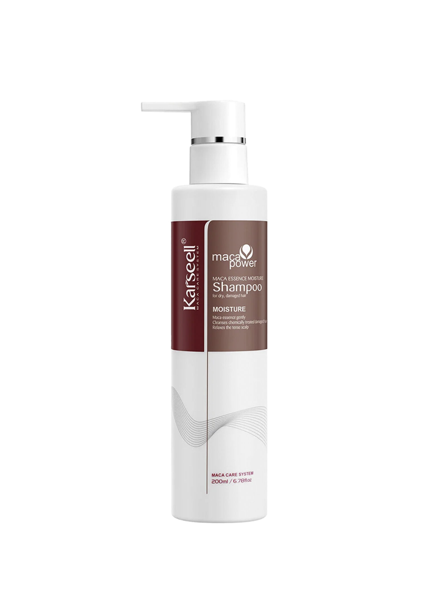 P Karseell Maca Power Maca Essence Moisture Kuru Ve Yipranmis Saclar Icin Onarici Sampuan 200 Ml