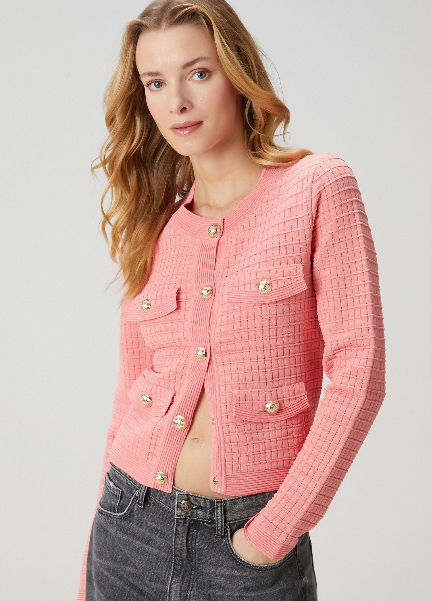Pink Knit Jacket