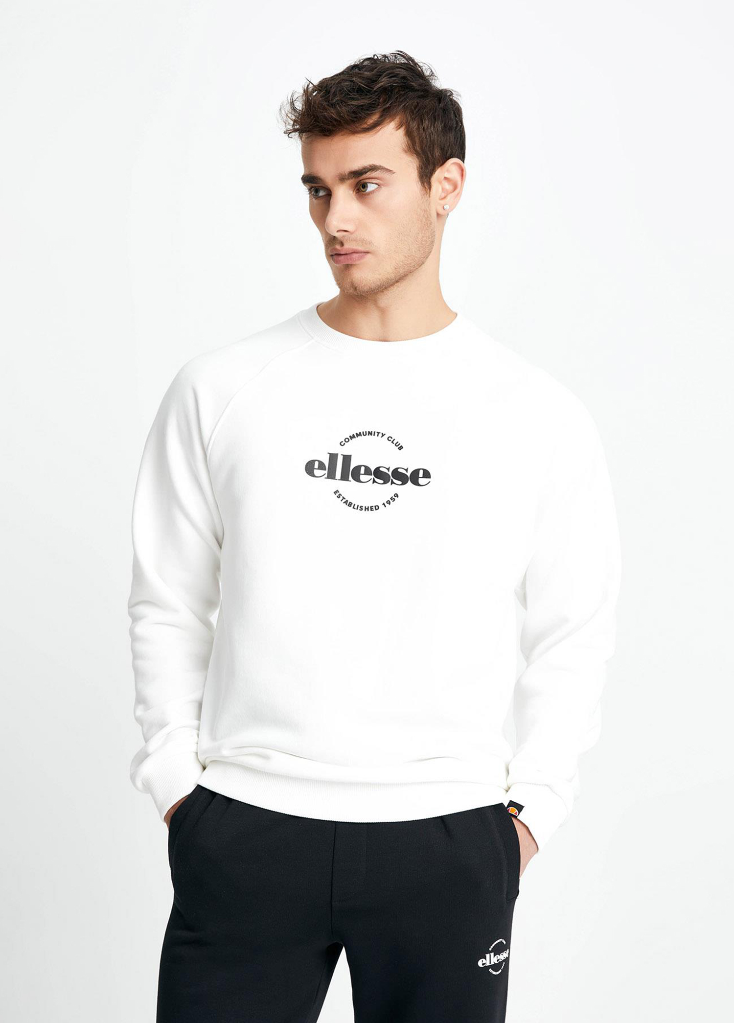 EM164-OF Kırık Beyaz Erkek Sweatshirt