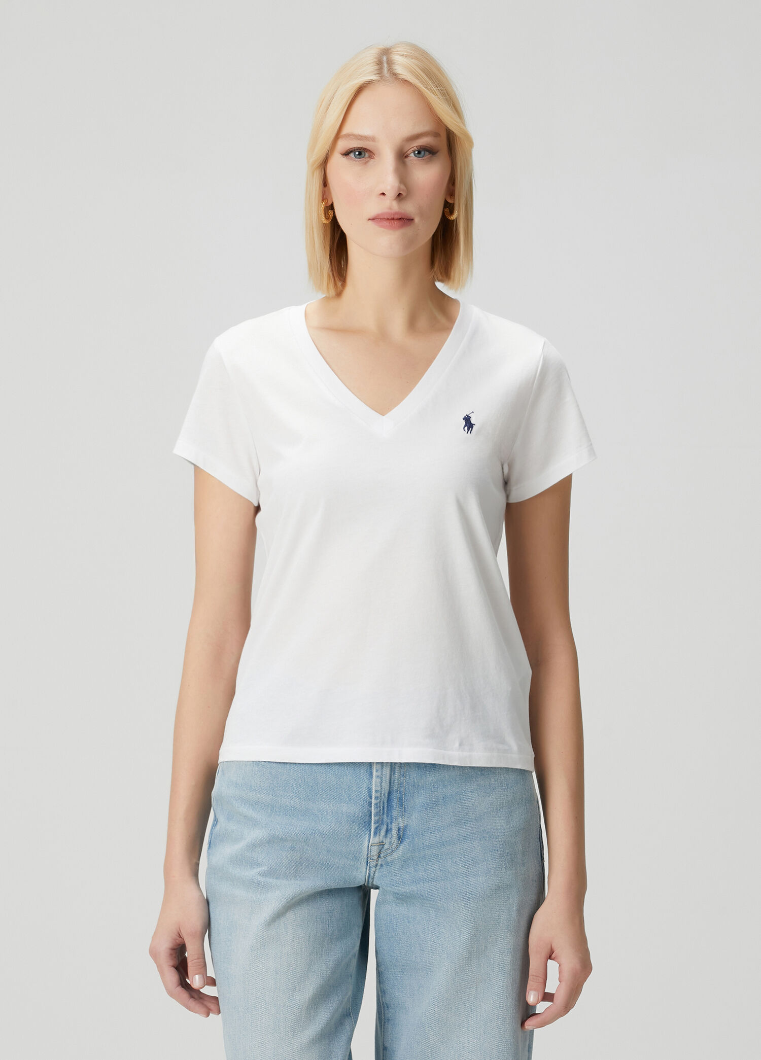 Beyaz Logolu T-shirt