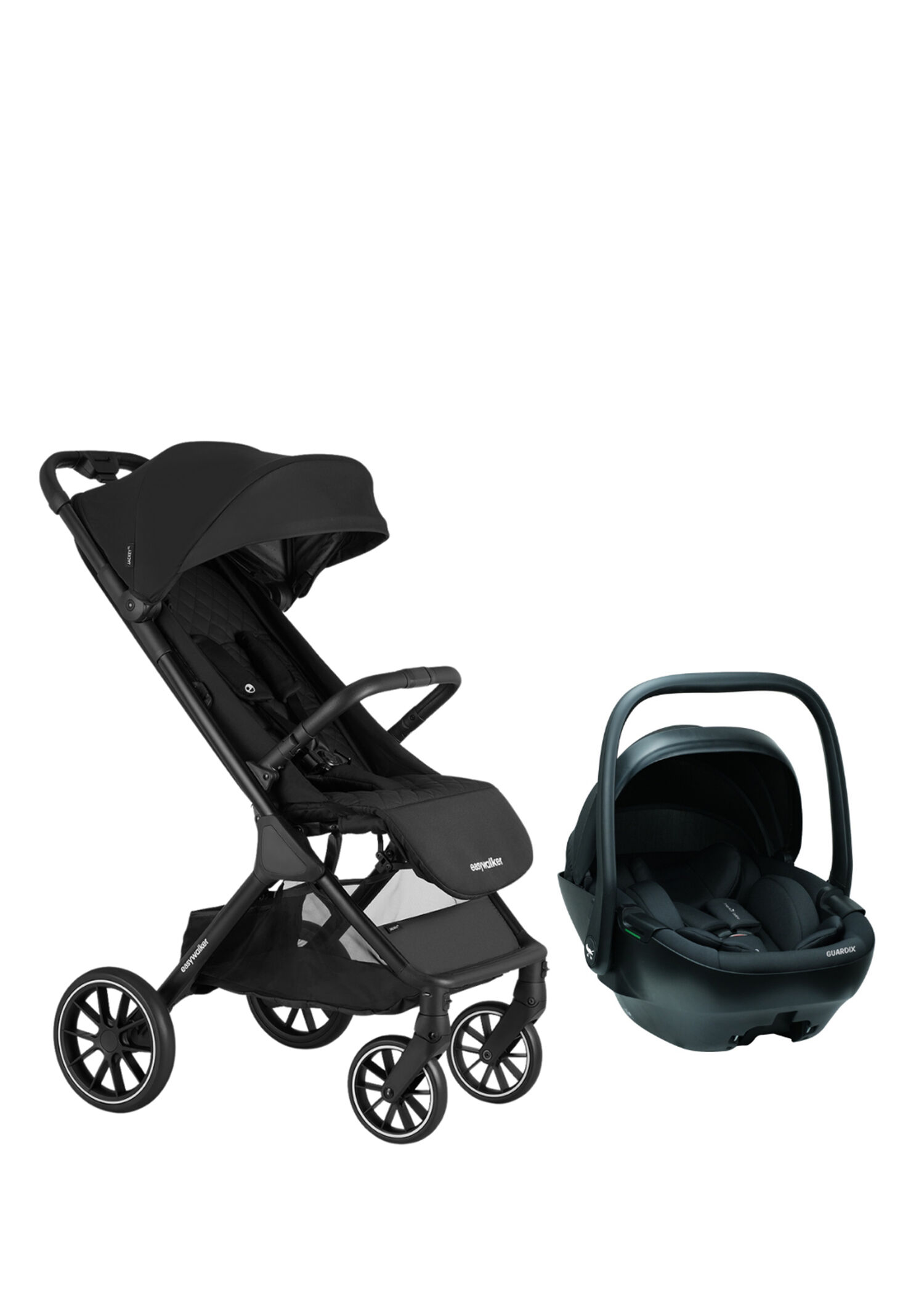 Jackey XL Shadow Black Bebek Arabası Guardix Siyah Anne Kucağı Seyahat Sistem Bebek Arabası