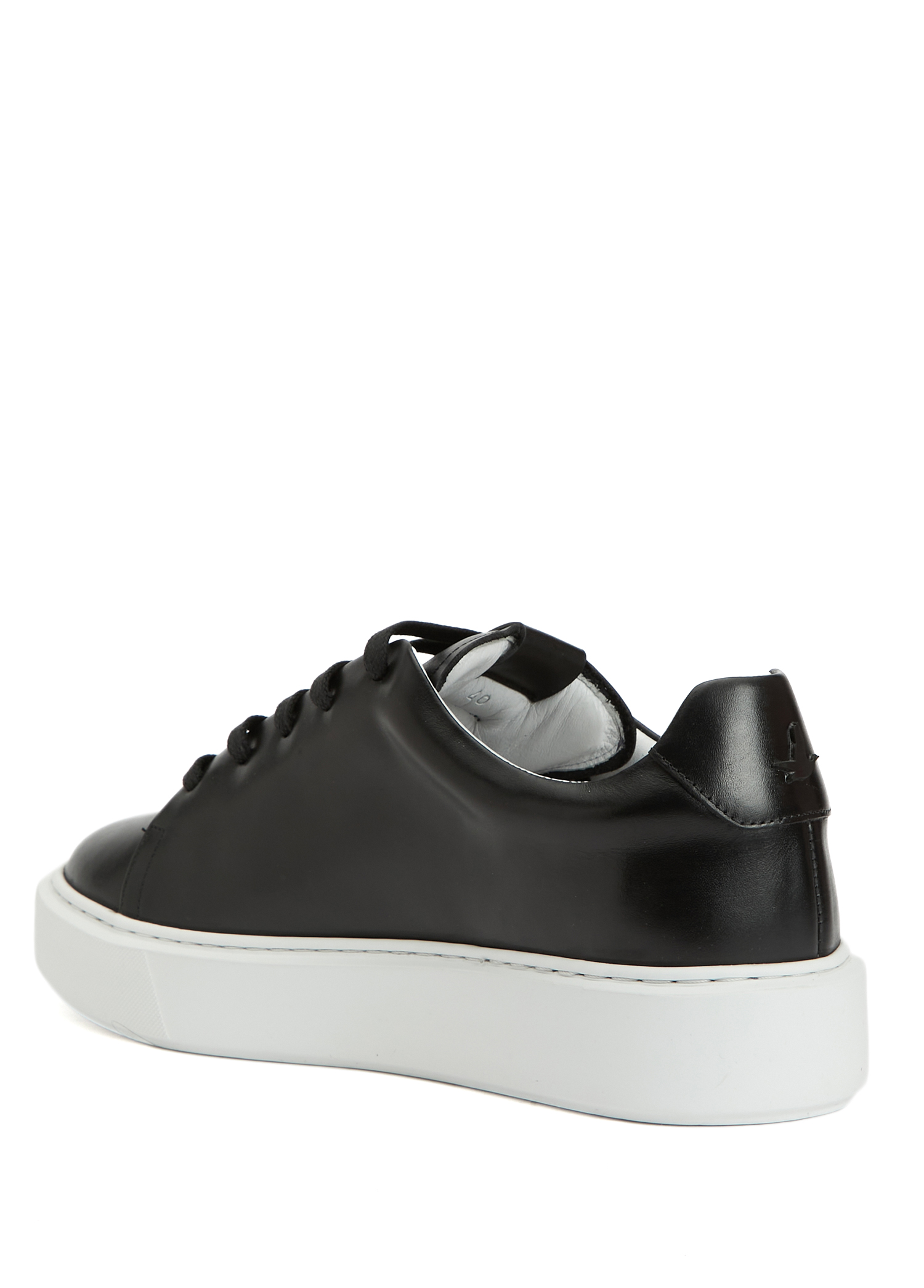 Siyah Kadın Deri Sneaker_2