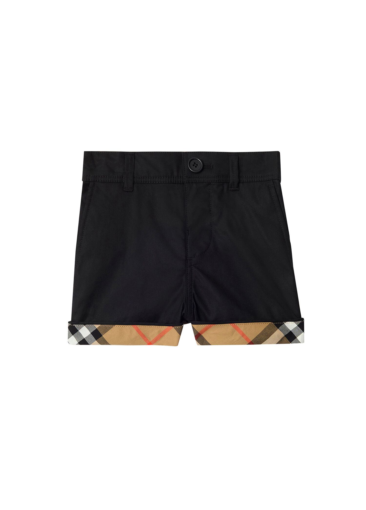 Oscar Check Siyah Pamuklu Unisex Çocuk Şort