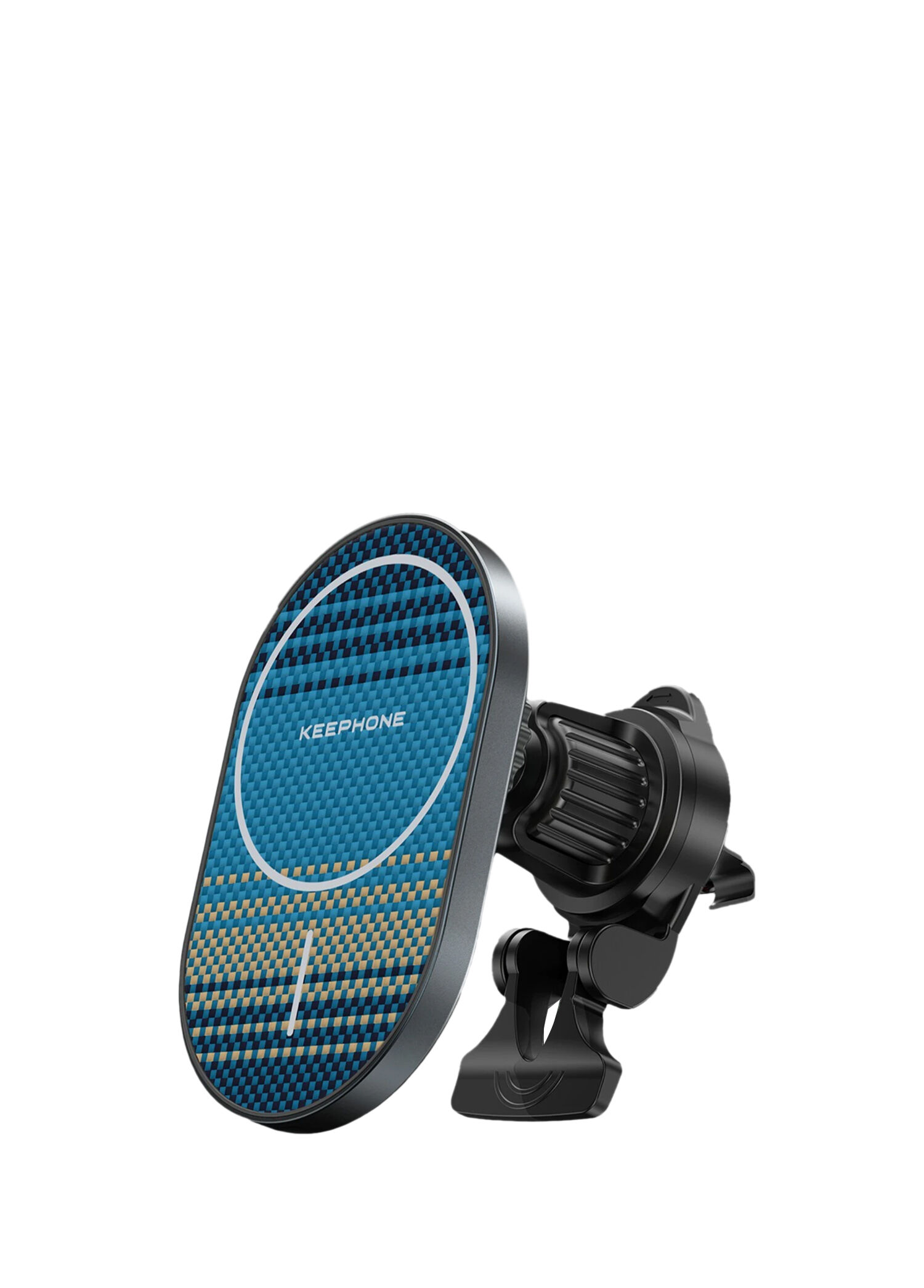 KPW-081 Kevlar Seanova Ay Doğumu 2in1 360 Derece Ayarlanabilir 15W Kablosuz Şarj Destekli Manyetik Magsafe Uyumlu Telefon Tutucu