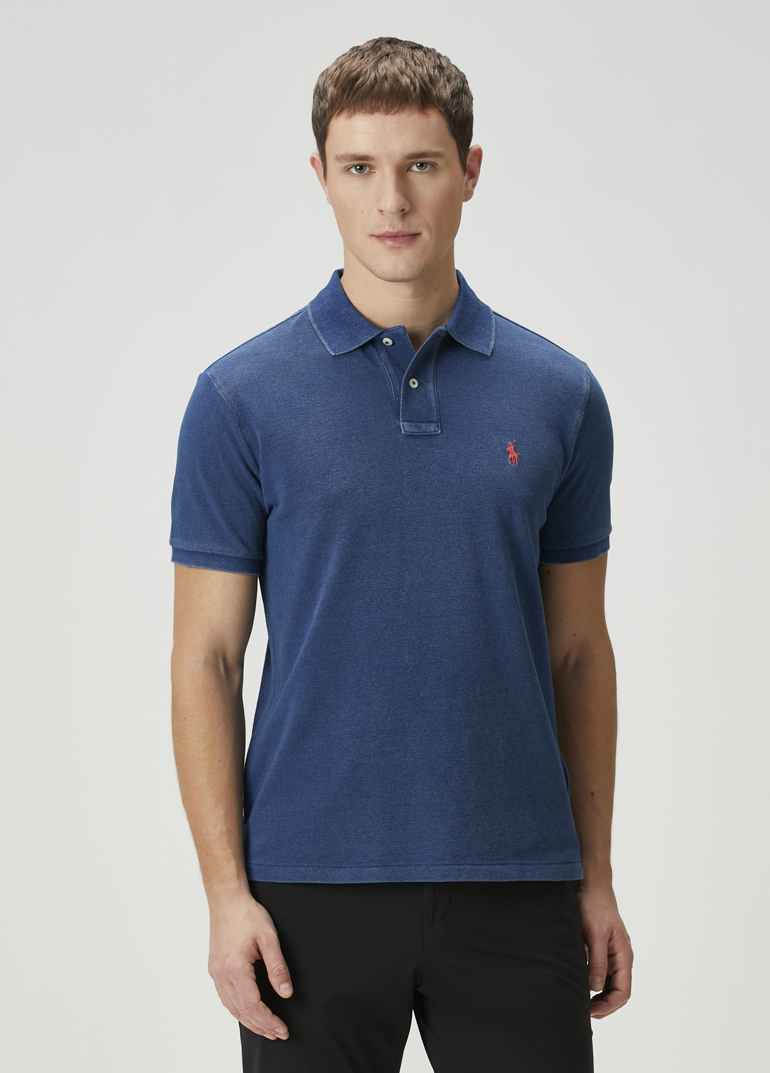 Indigo Polo Yaka T-shirt