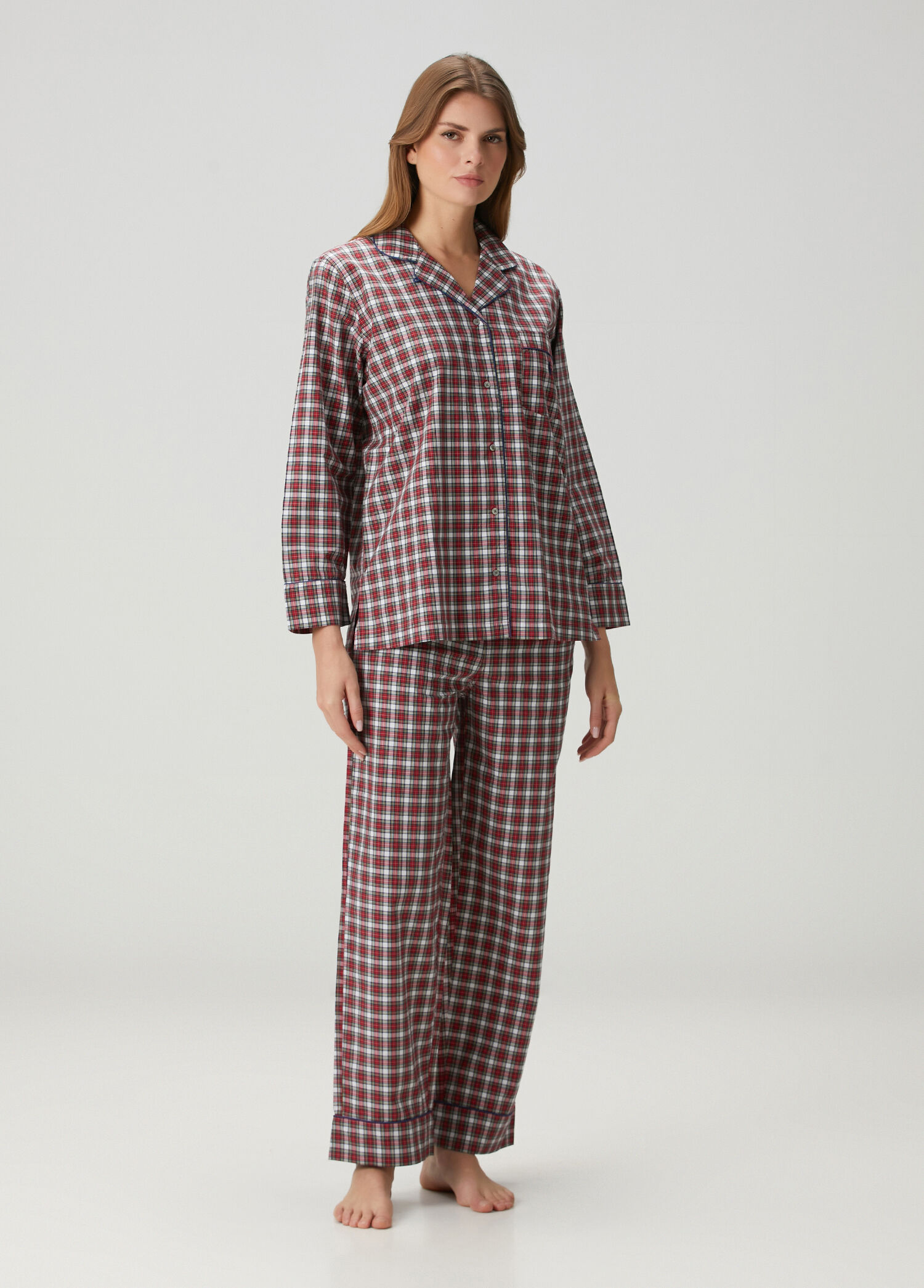 Madison Çok Renkli Ekose Desenli Pijama Takımı