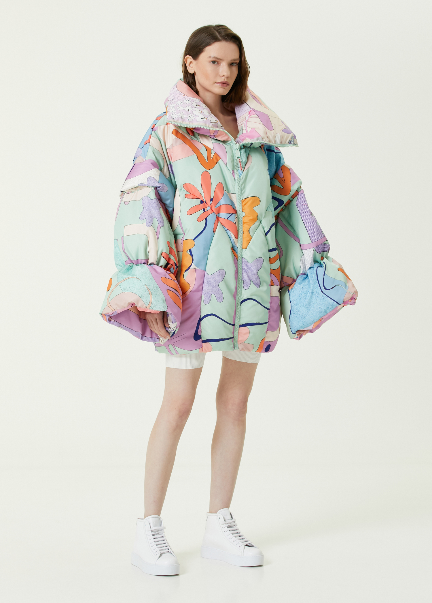 Beymen Cotton Candy Dik Yaka Çiçekli Puff Mont. 2 Beymen Cotton Candy Dik Yaka Çiçekli Puff Mont. 2