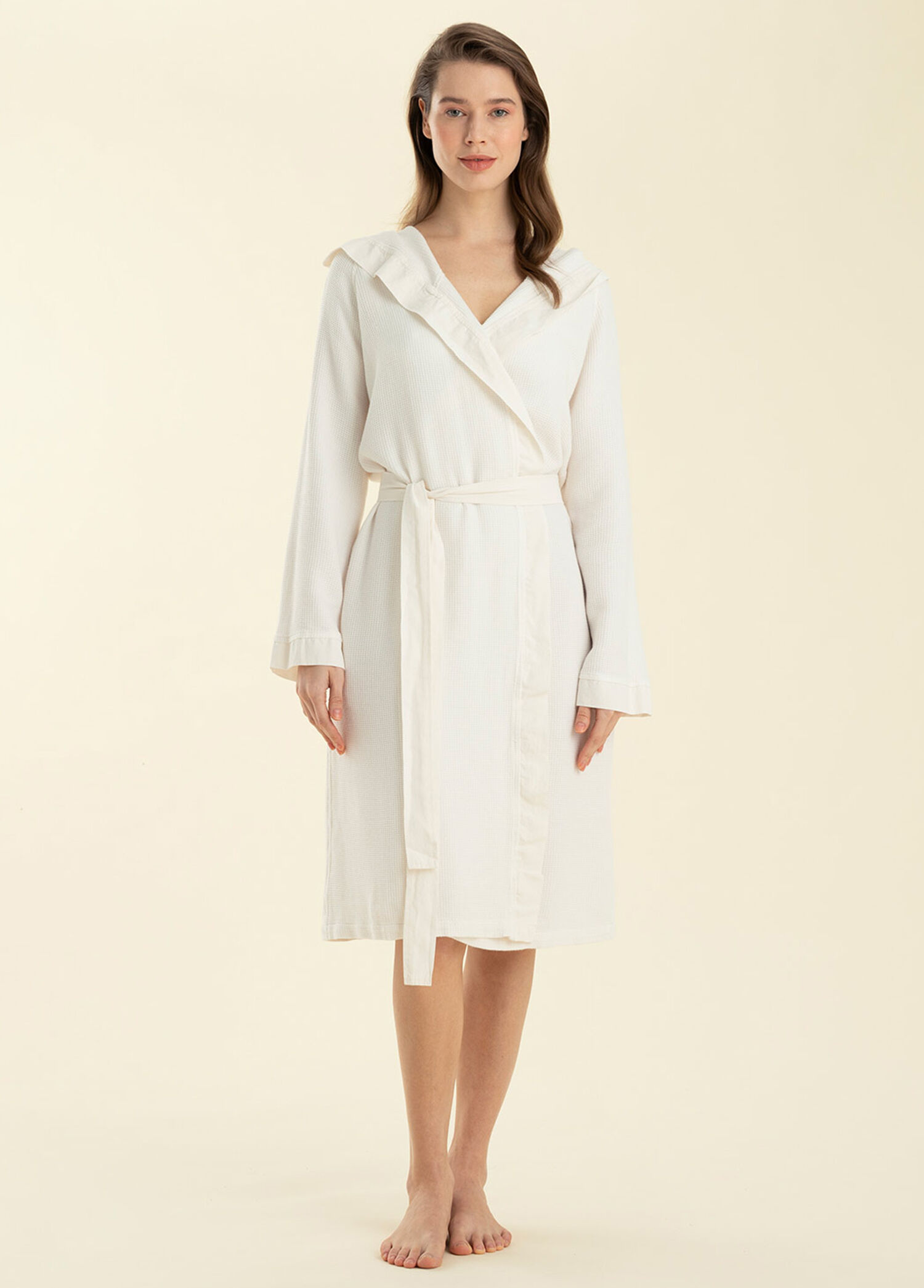 Carra Ekru Unisex Bornoz