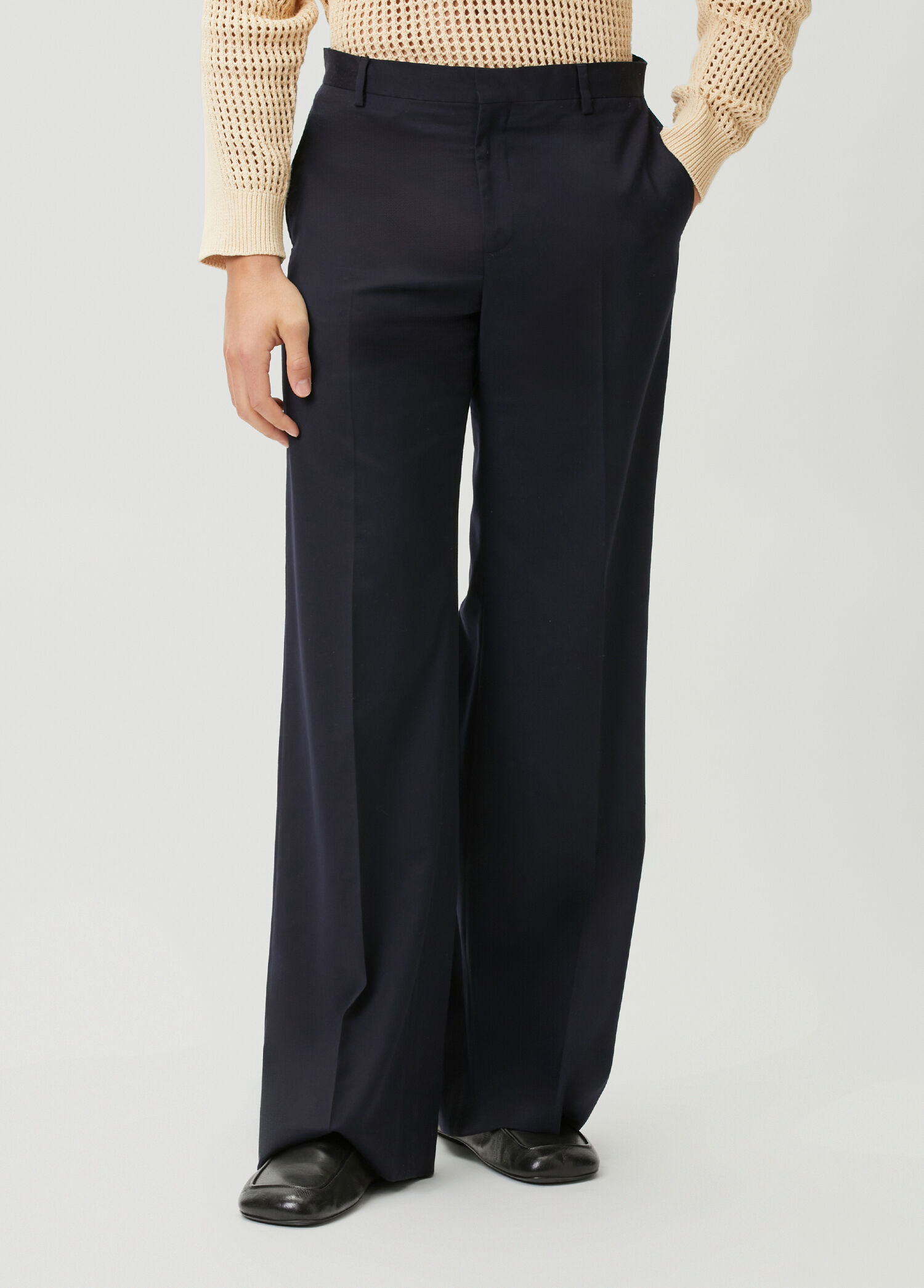 Navy blue Cmmn Swdn Navy blue Men Otto Navy Blue Wool Trousers