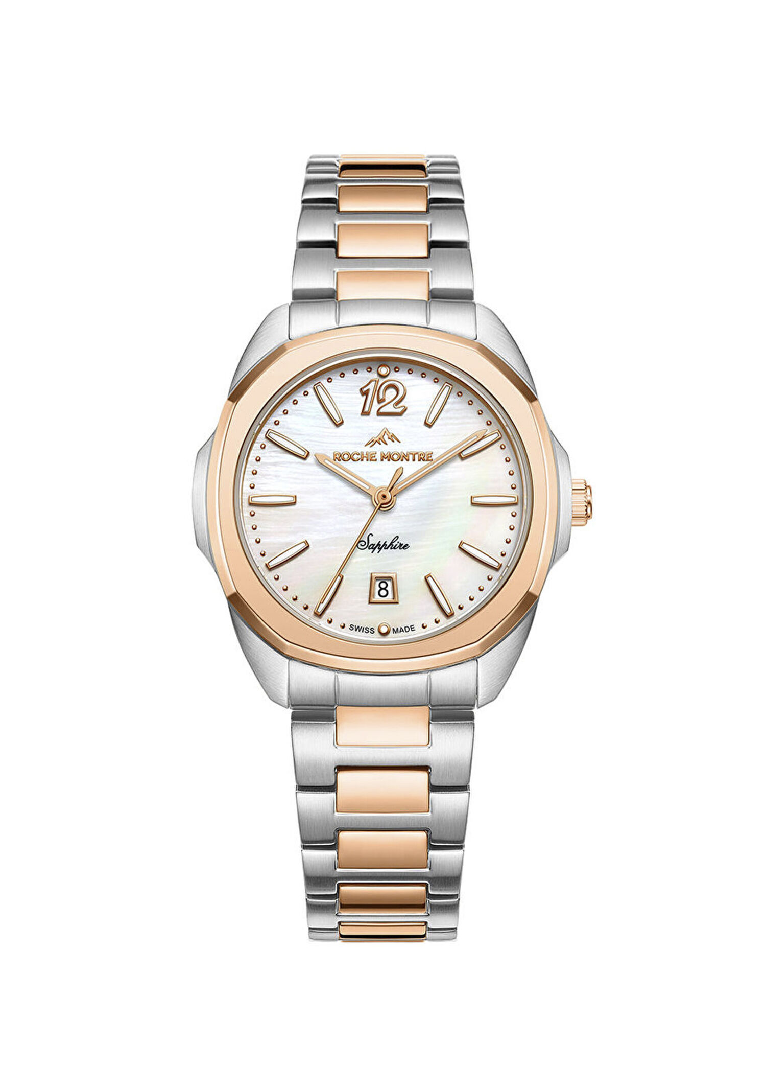 RML5007-04 Metalik Gri Rose Gold Çelik Kadın Kol Saati