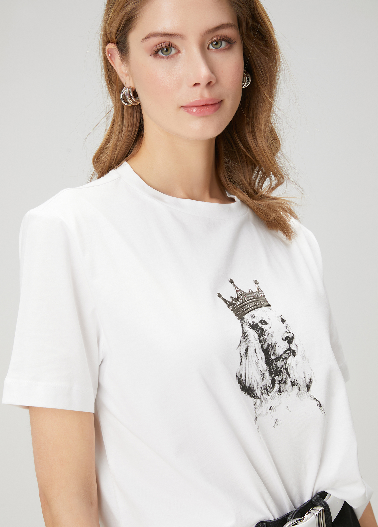 Beyaz Baskılı T-shirt_1