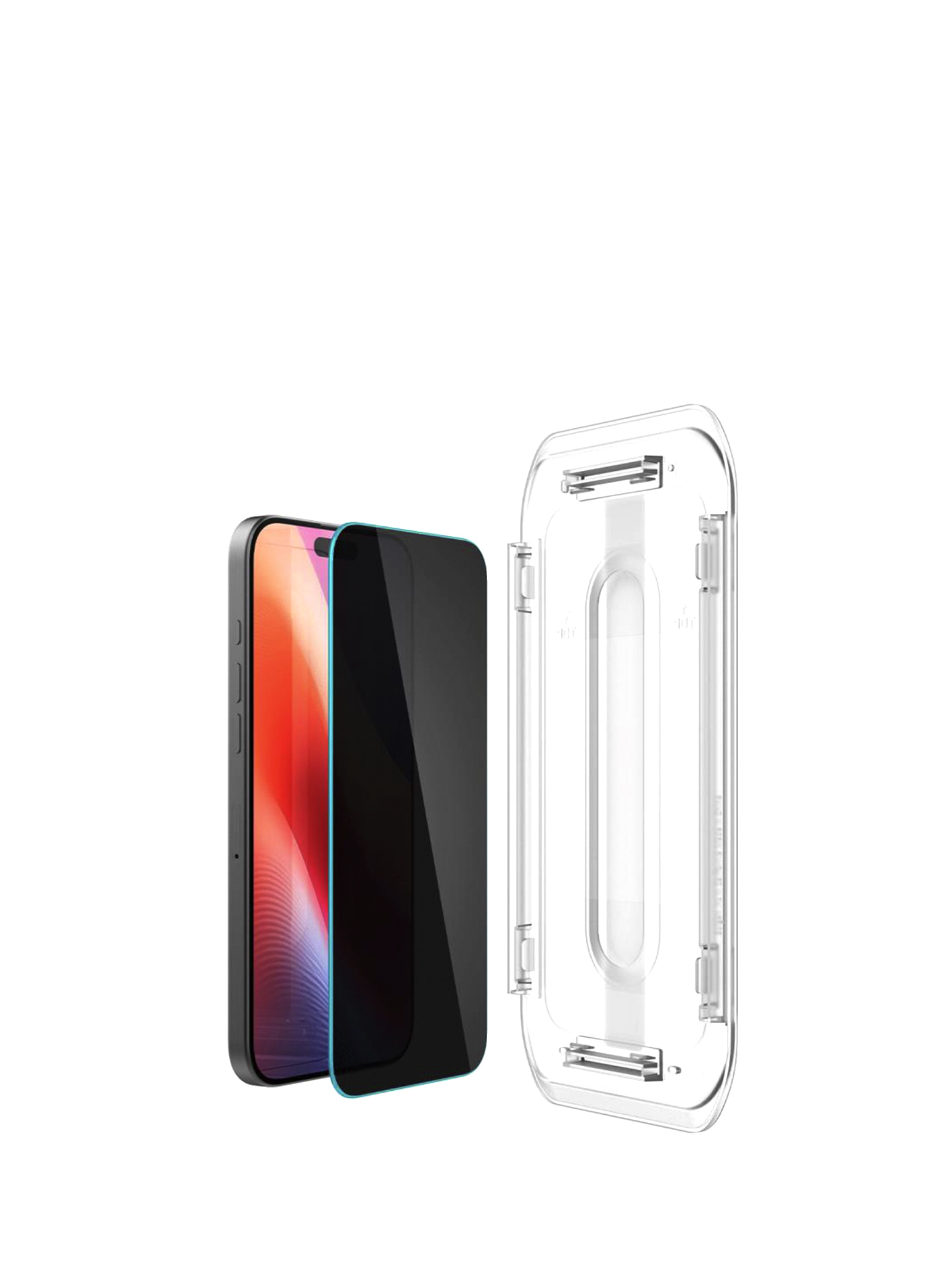 iPhone 16 Pro Kolay Kurulum Glas.tR EZ Fit Privacy 2'li Hayalet Cam Ekran Koruyucu