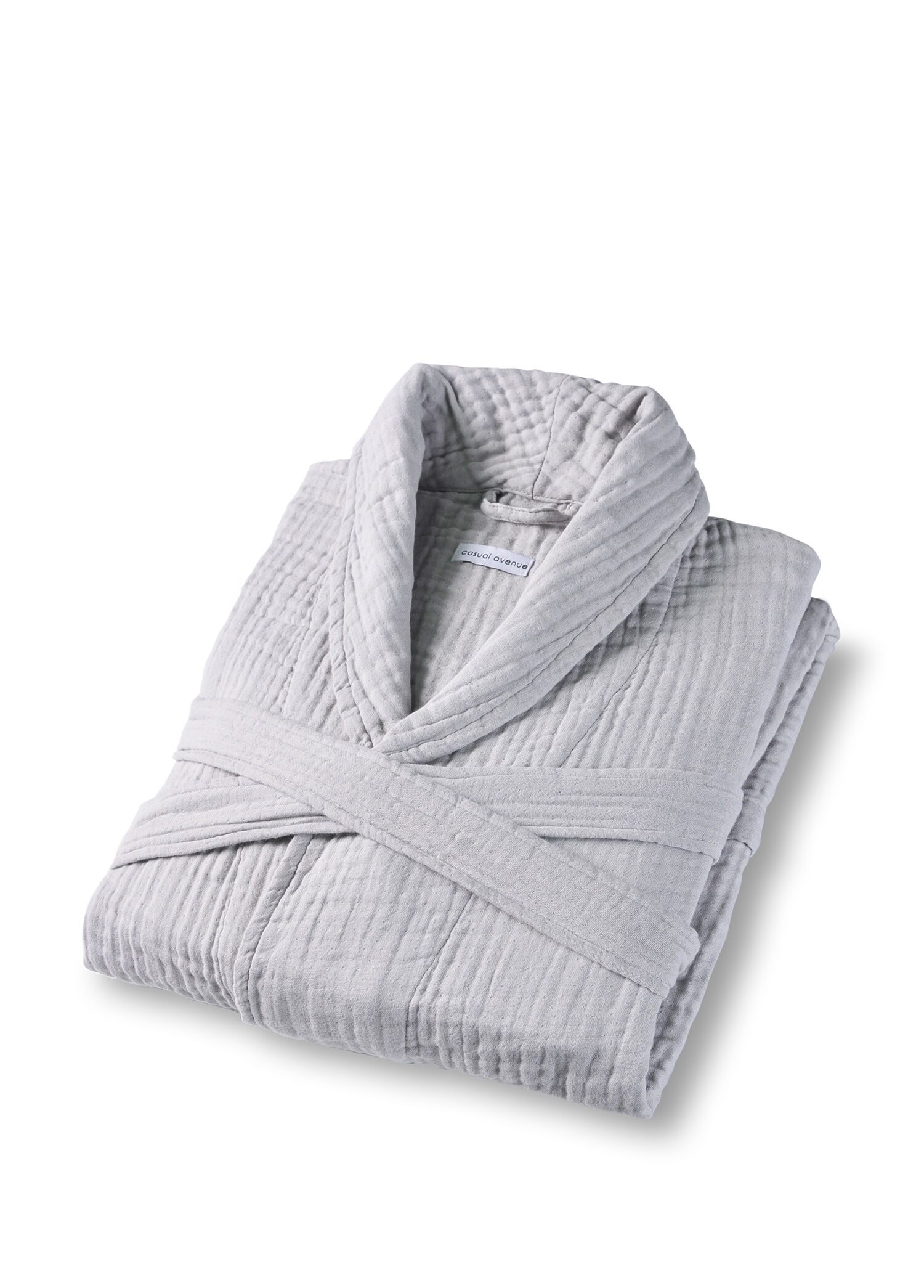 Plush Airply Gray Pamuklu Unisex Bornoz