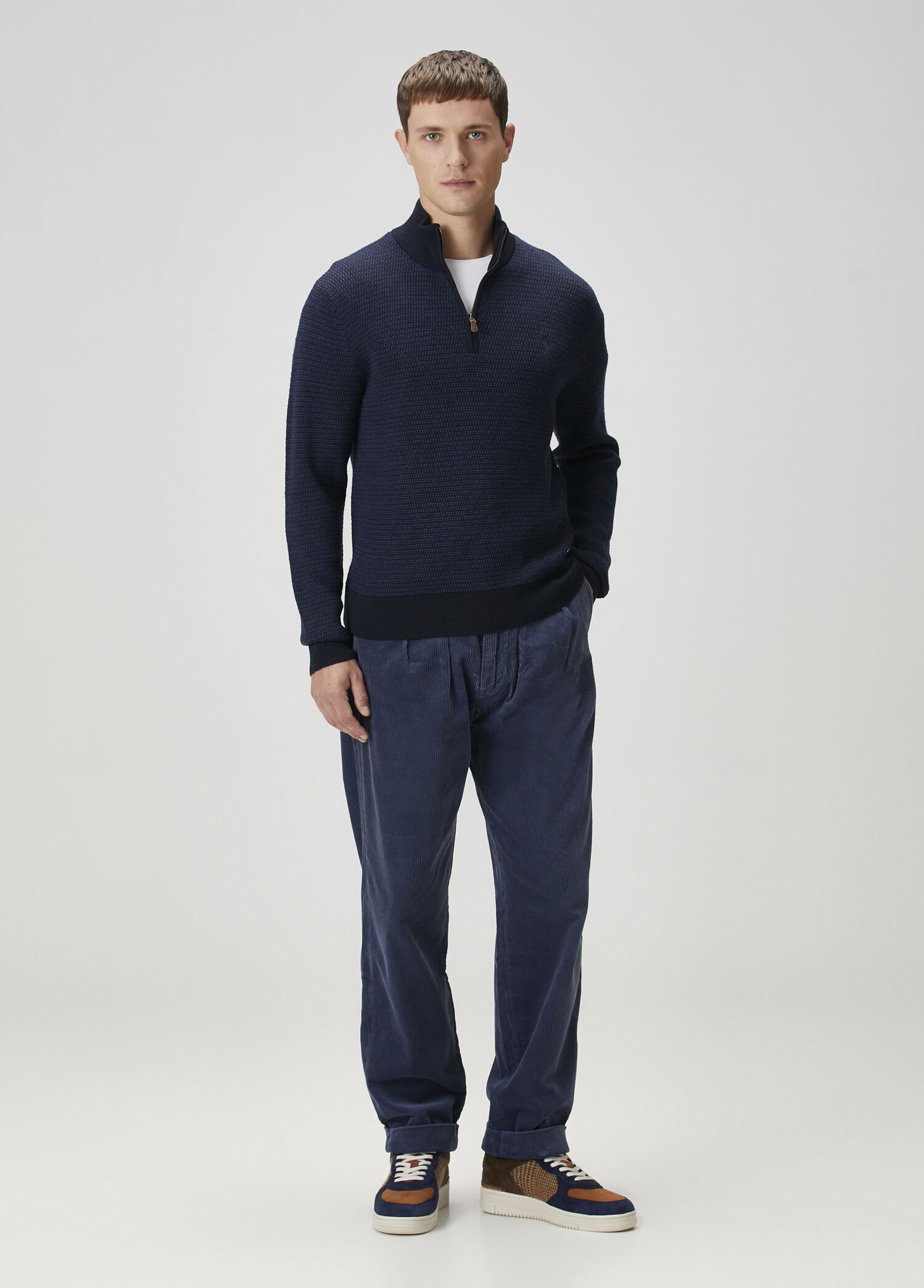 Lacivert Kadife Pantolon