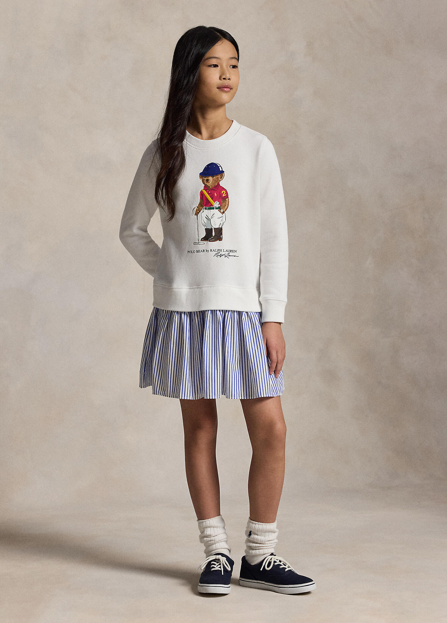 Polo Bear Beyaz Kız Çocuk Elbise
