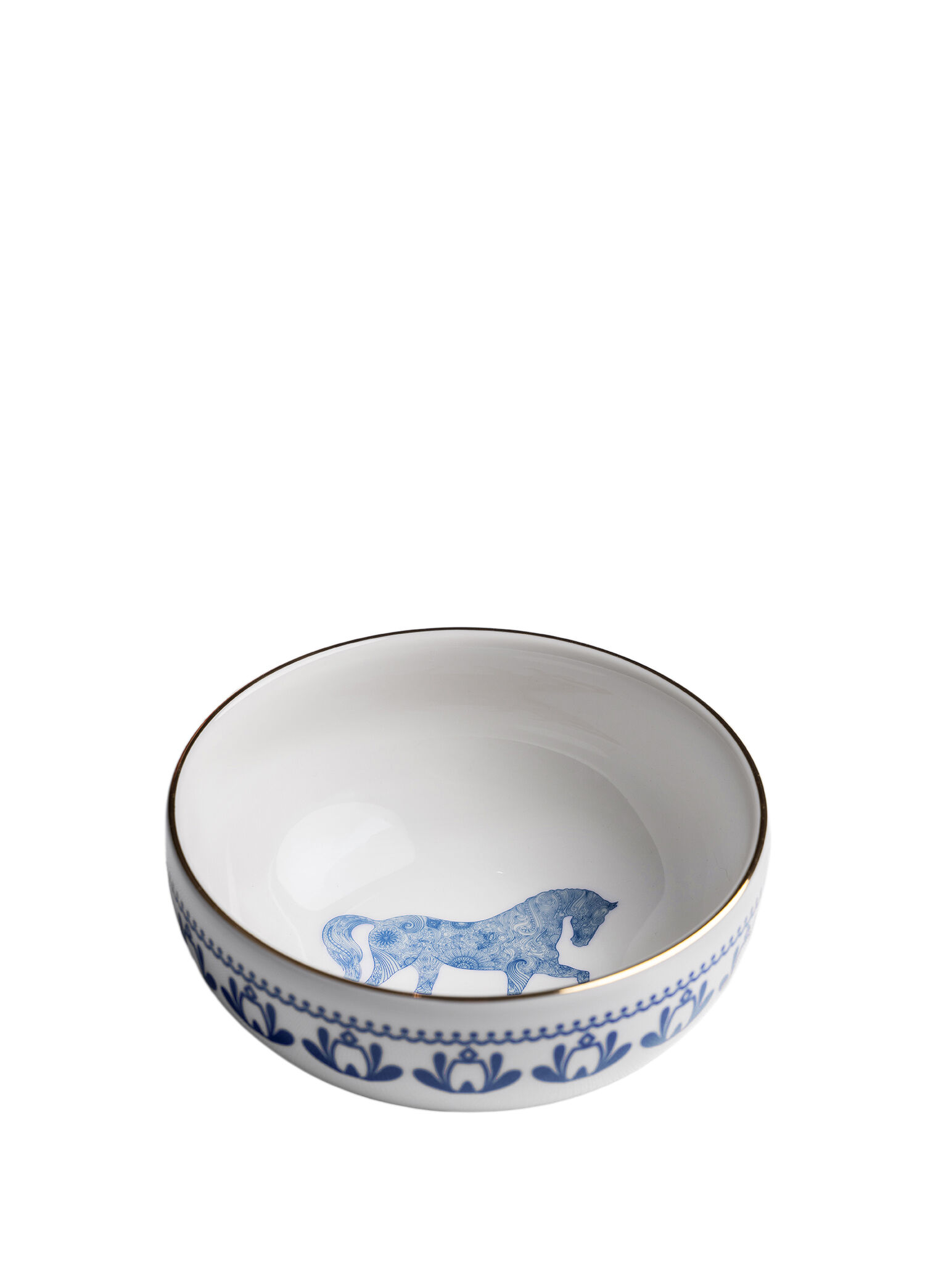 Horse Luck Collection Blue At Figürlü Porselen Çorba Kasesi