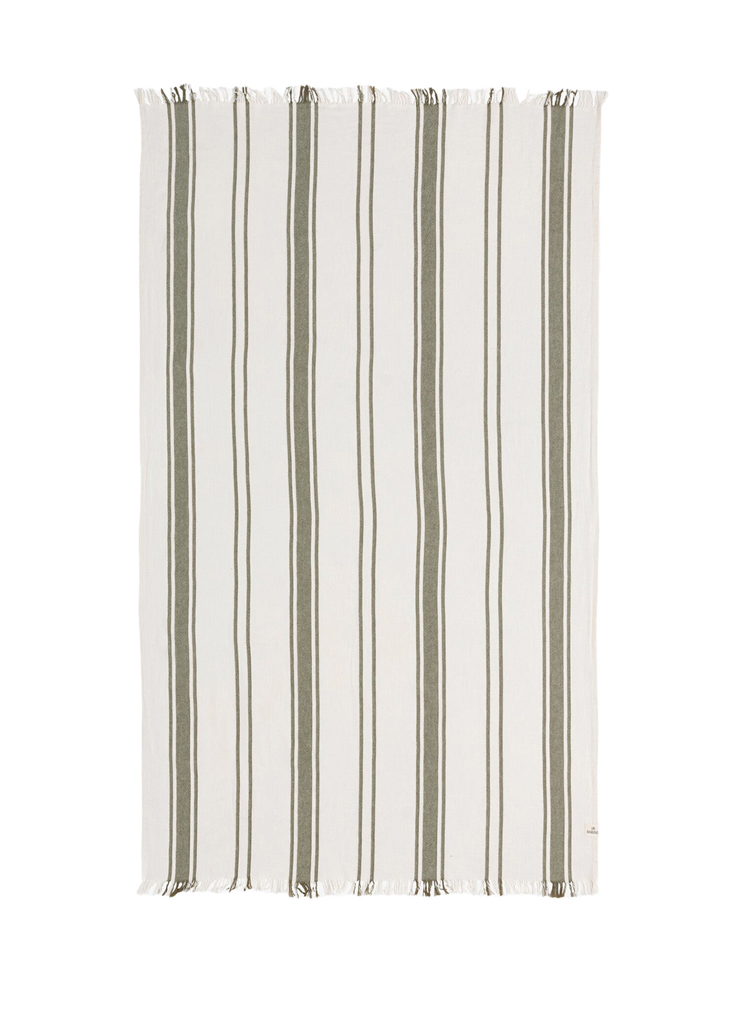 Earth Stripe Haki Çizgili Pamuklu Peştemal