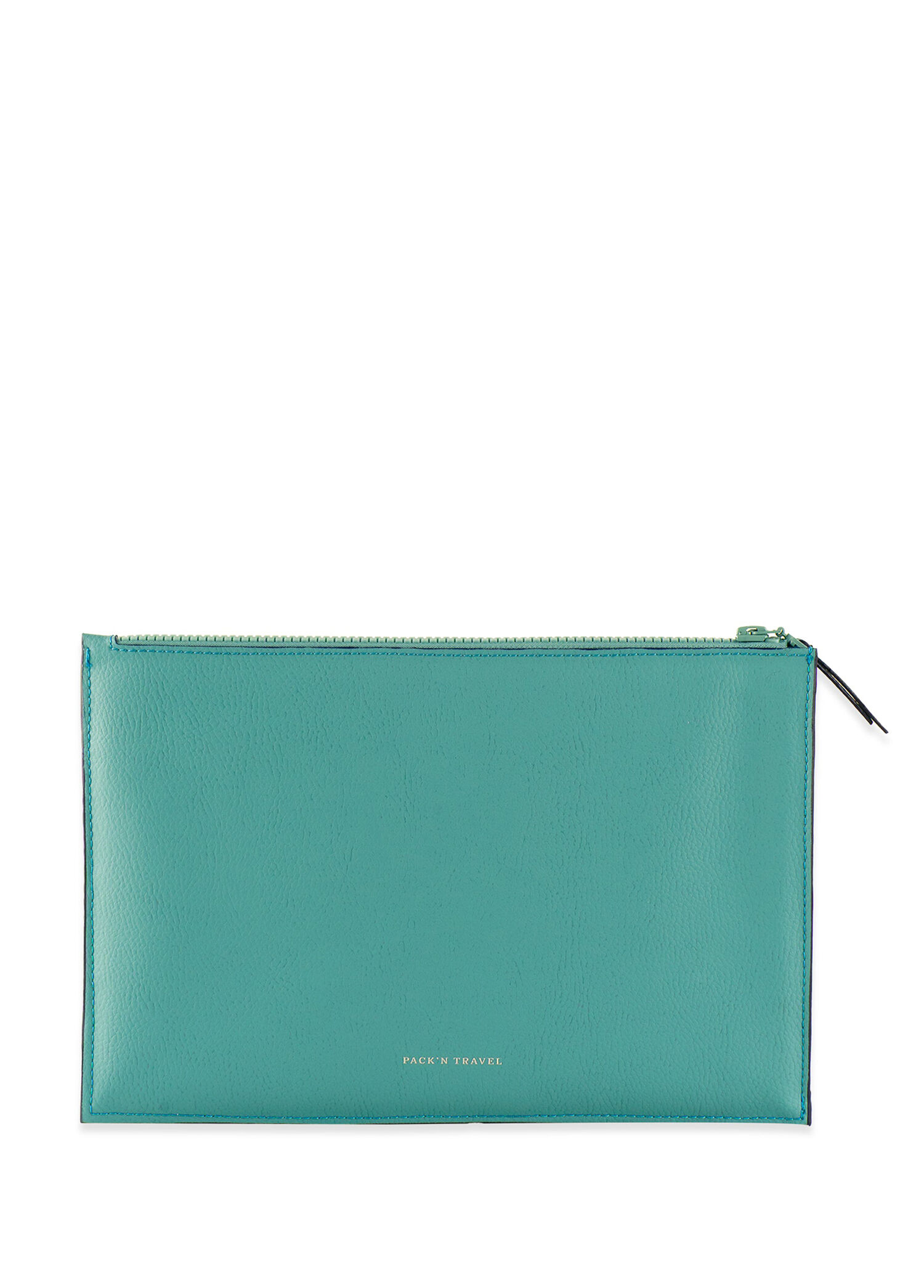 Turkuaz Deri Unisex Clutch El Çantası