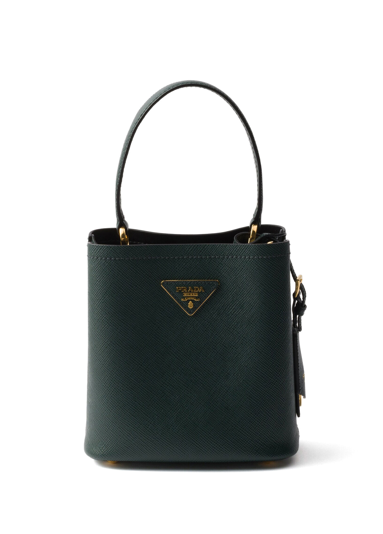 Panier Saffiano Yeşil Deri Saplı Mini Kadın El Çantası