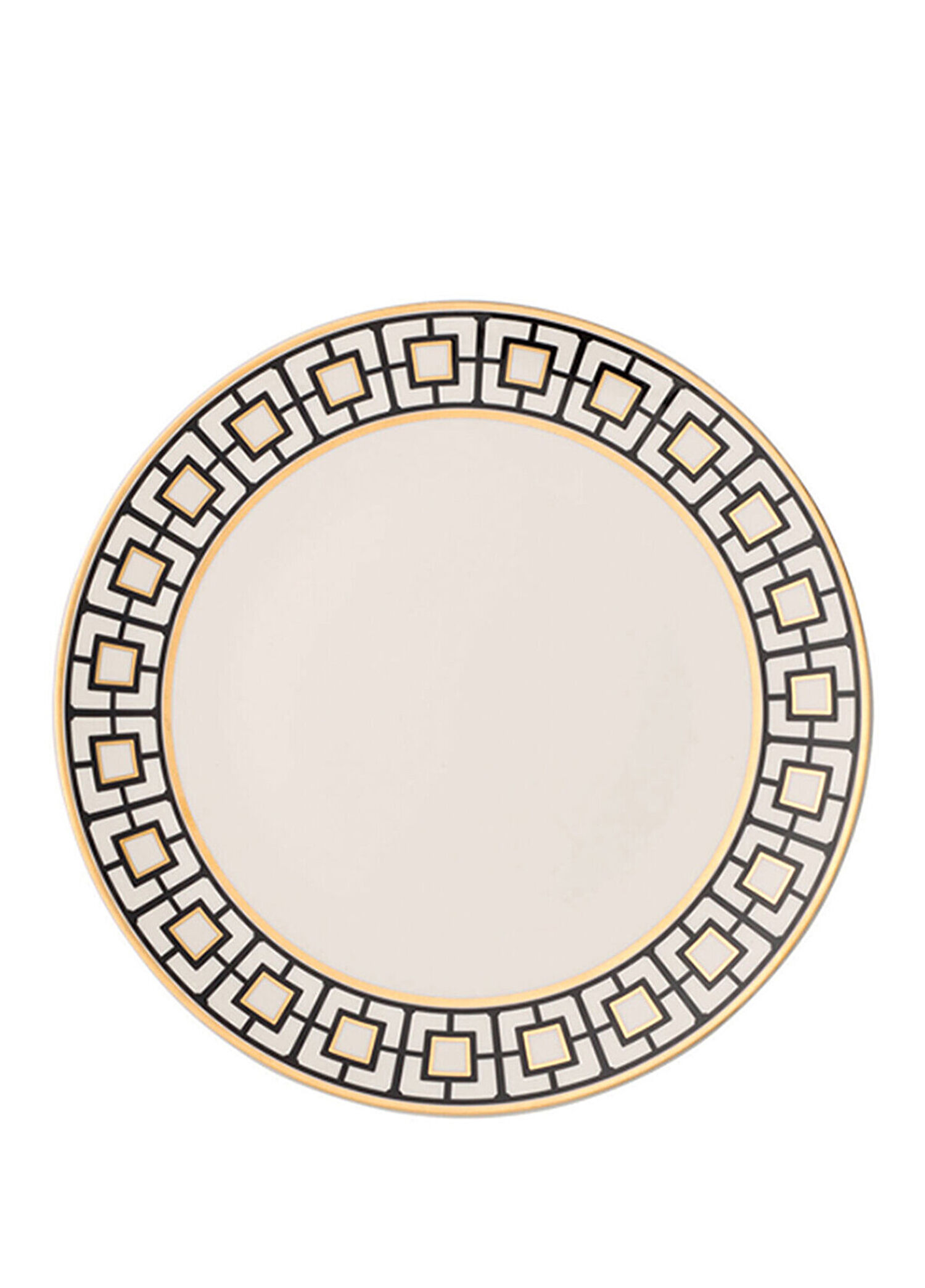 MetroChic Geometrik Desenli Porselen Ekmek Tabağı 16 cm