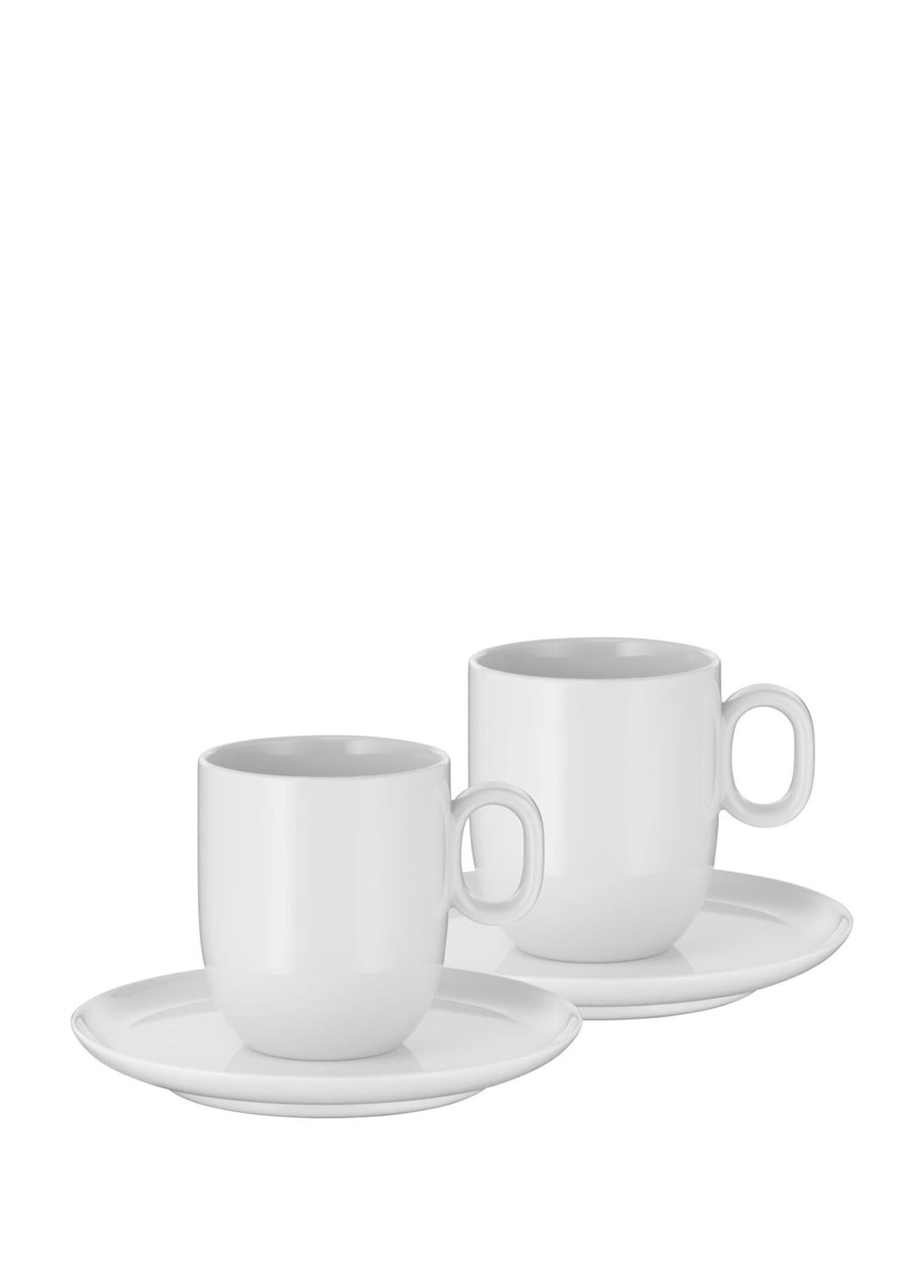 Beyaz Porselen 2'li Barista Cafe Creme Bardağı