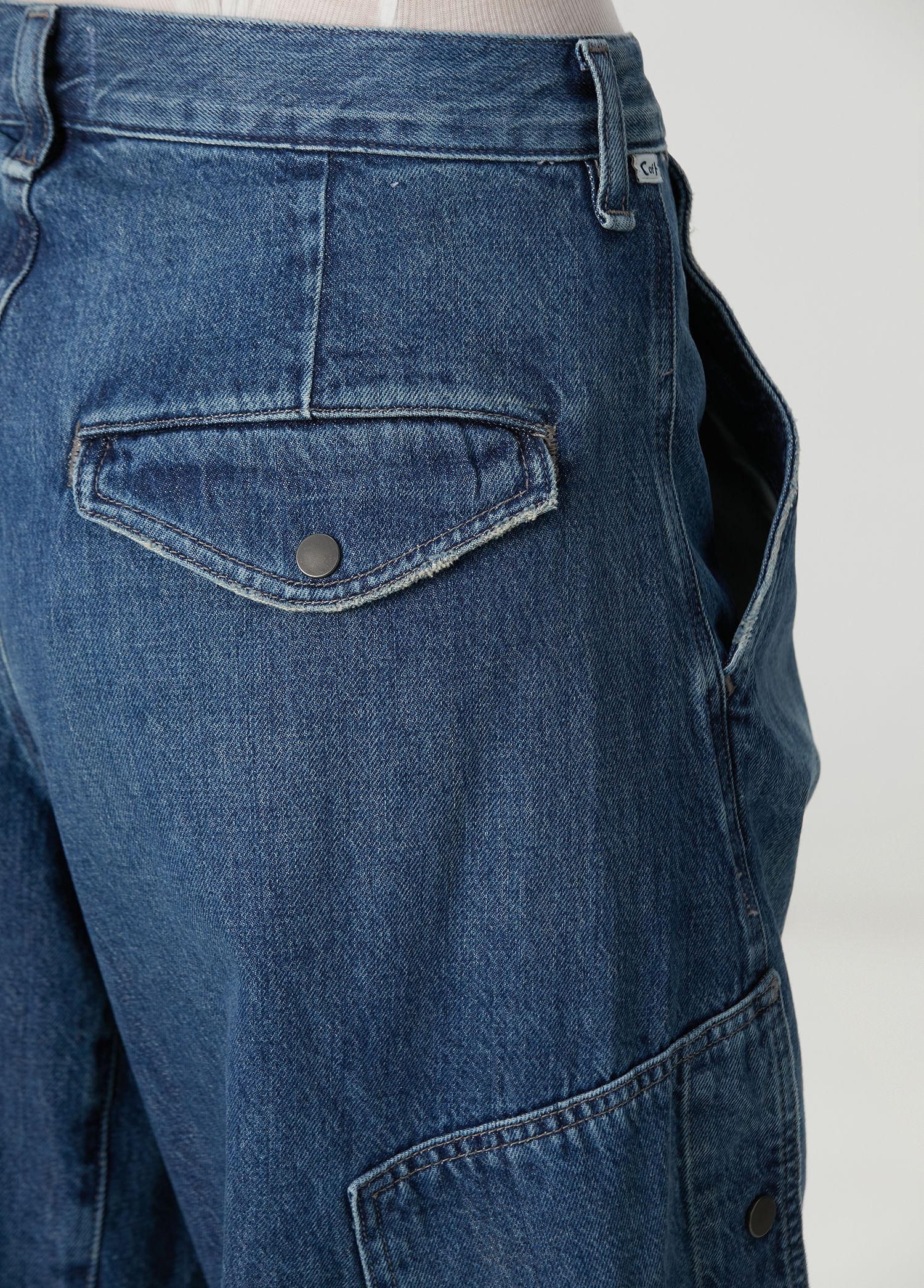 Citizens Of Humanity Mavi Kadın Flight Baggy Wide Leg Mavi Jean