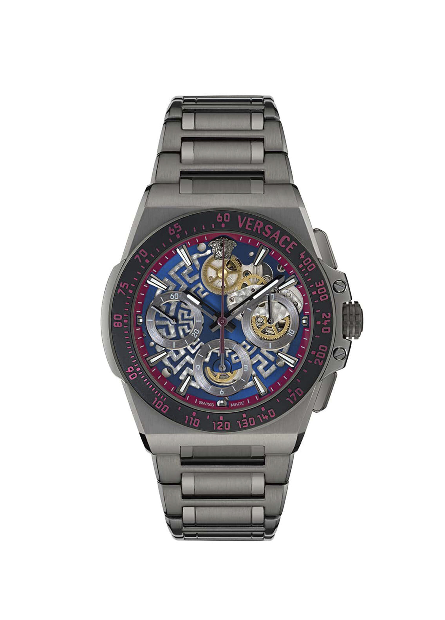 Versace Füme Erkek Greca Extreme Chrono Skeleton VRSCVE0Y00225