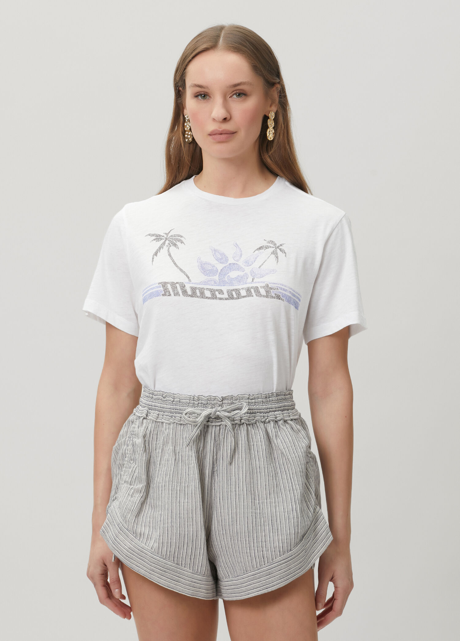 White Printed T-Shirt