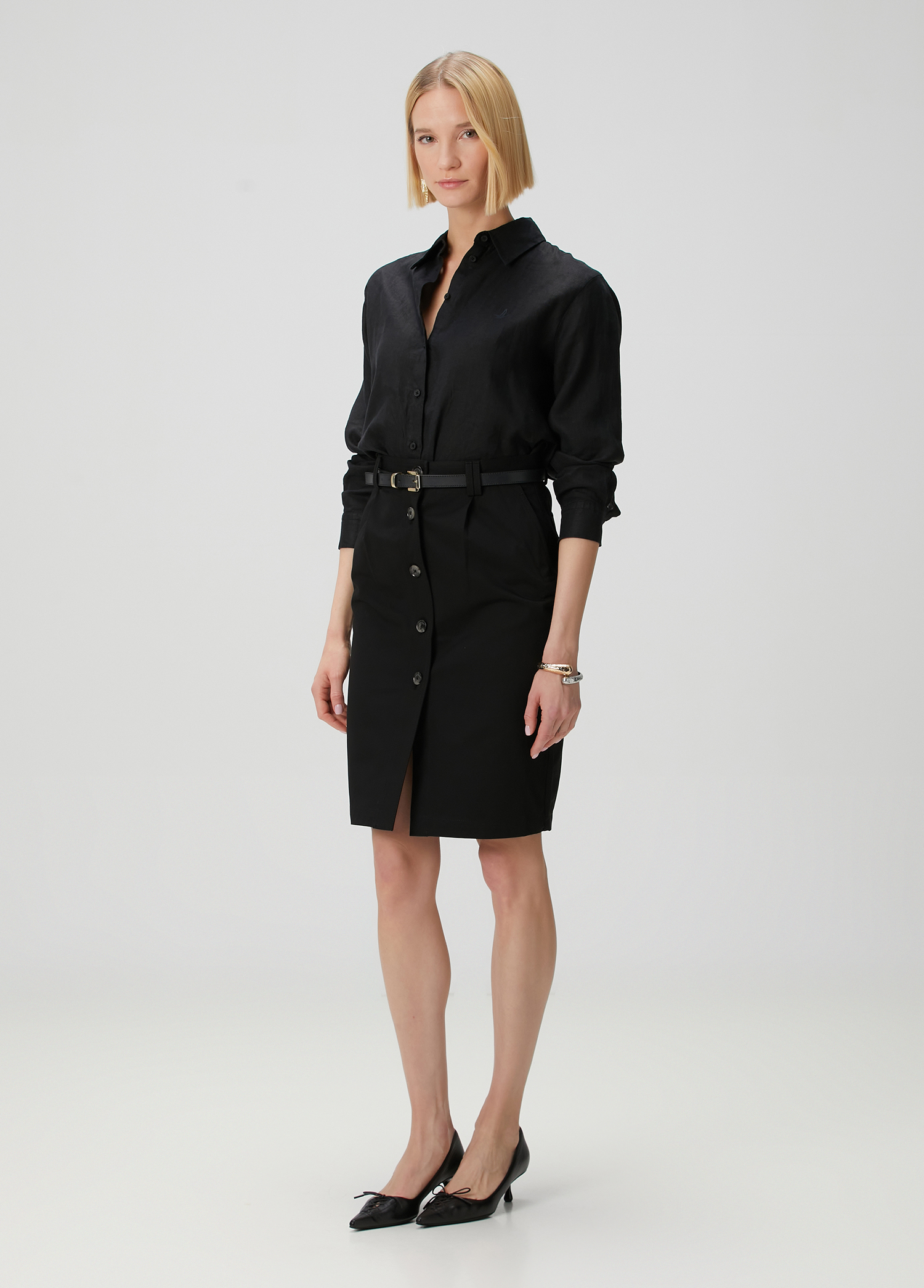 Anine Bing - Zaire Black Midi Skirt