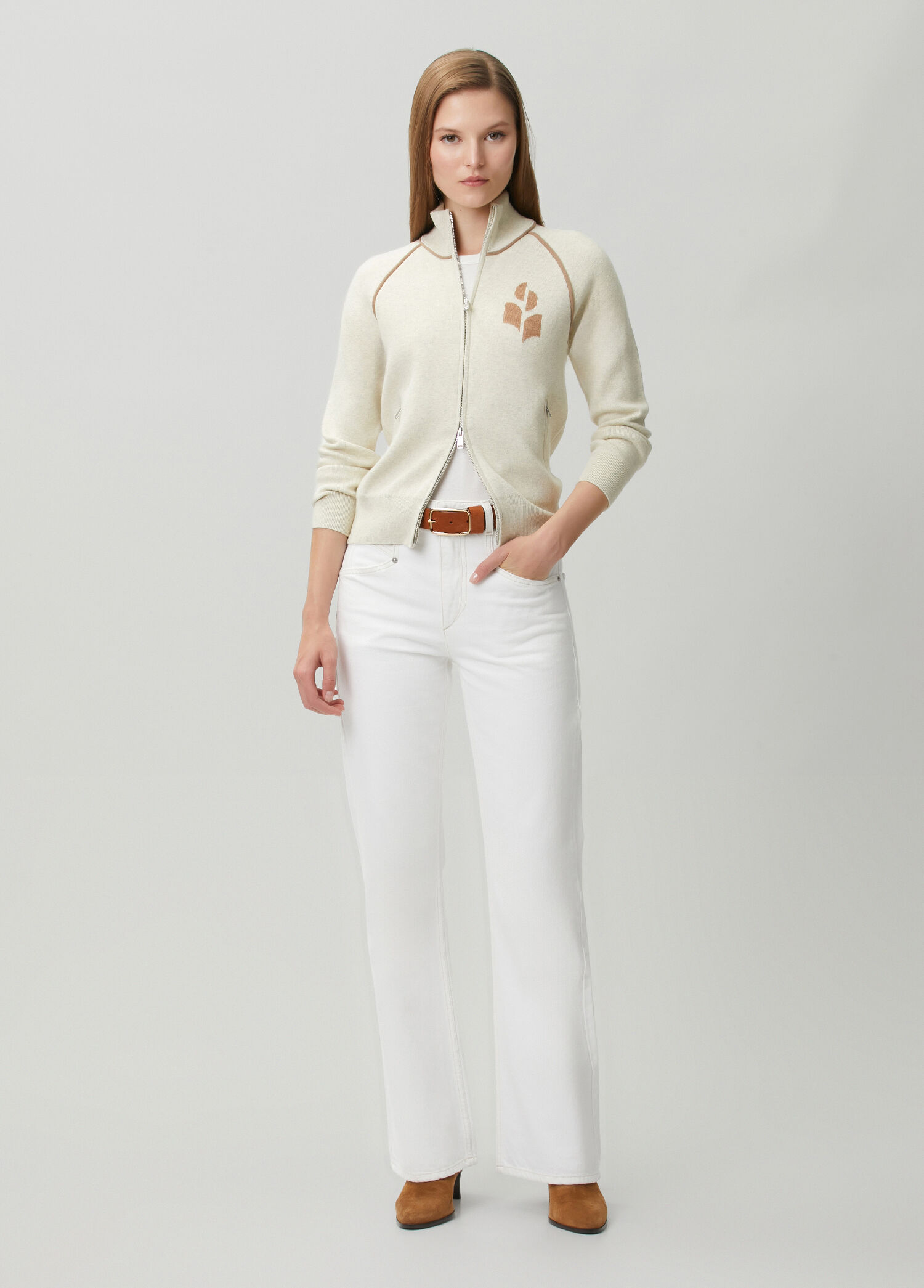 Belvia Beyaz Bootcut Jean Pantolon