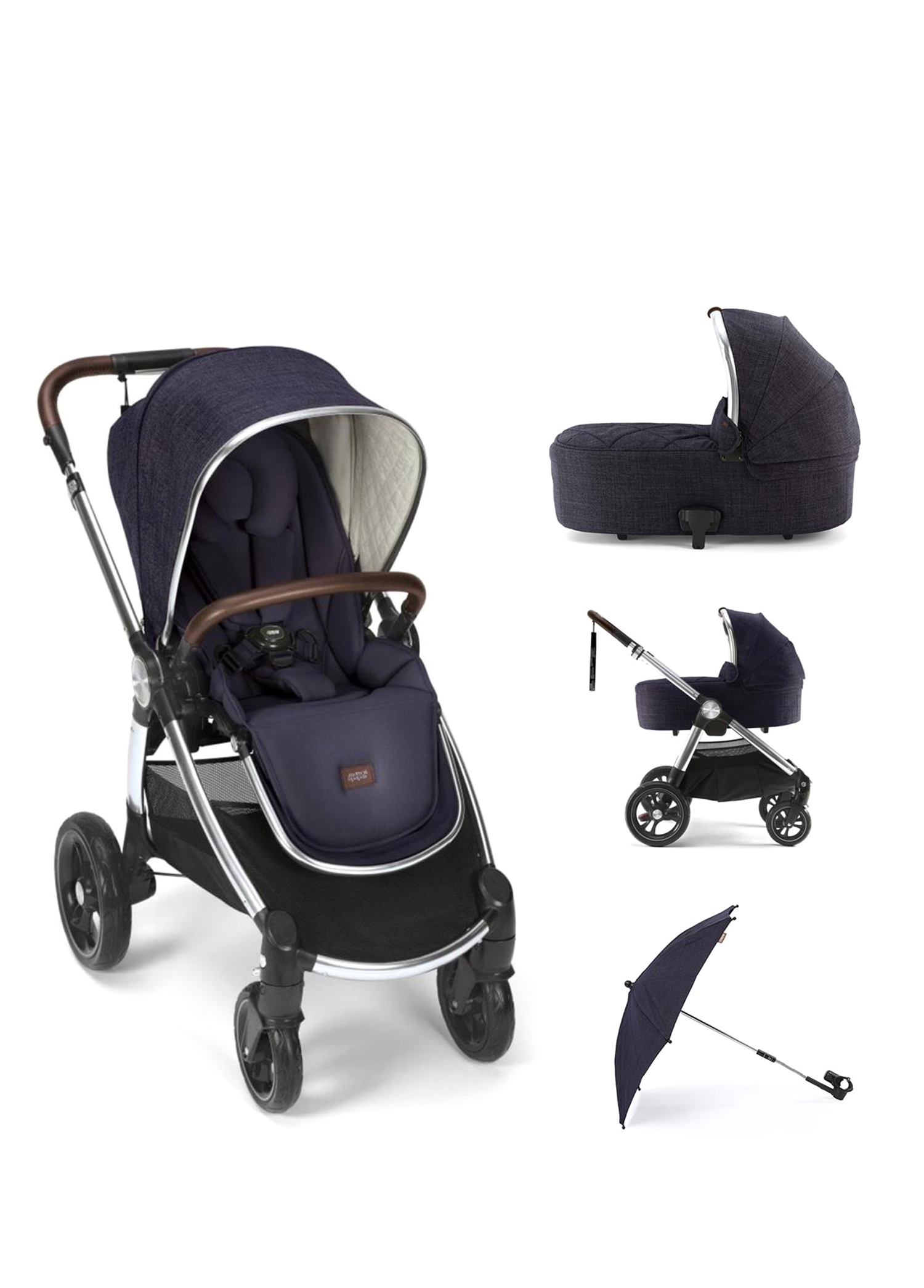 Ocarro Portbebeli Dark Navy Bebek Arabası Seti