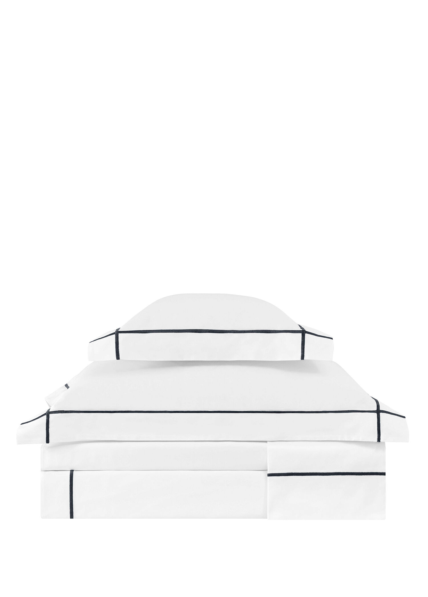 Mono Antrasit İşlemeli Saten Super King Size Nevresim Takımı 260 x 240 cm