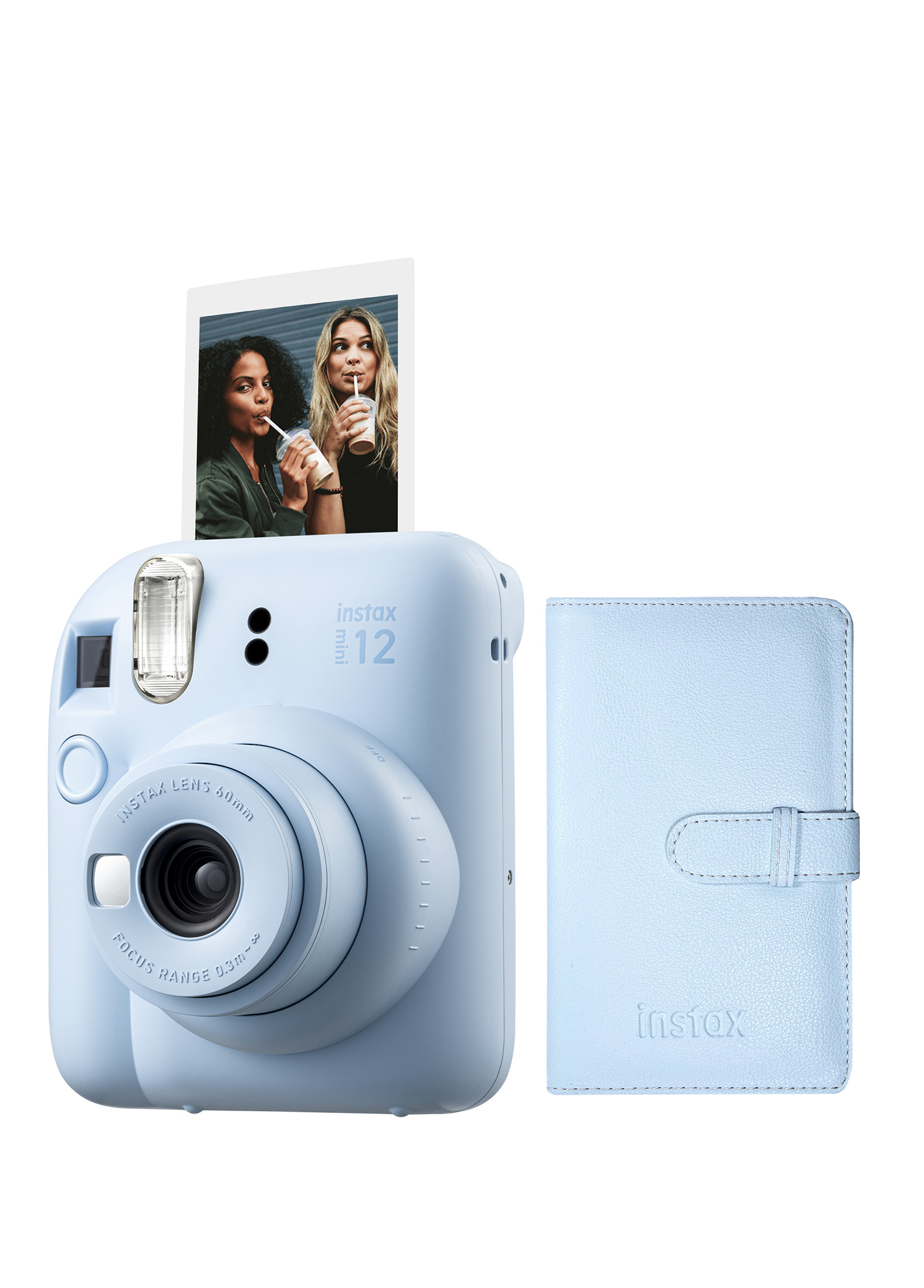 Instax Mini 12 Mavi Fotoğraf Makinesi + 96'lı Laporta Albüm Seti