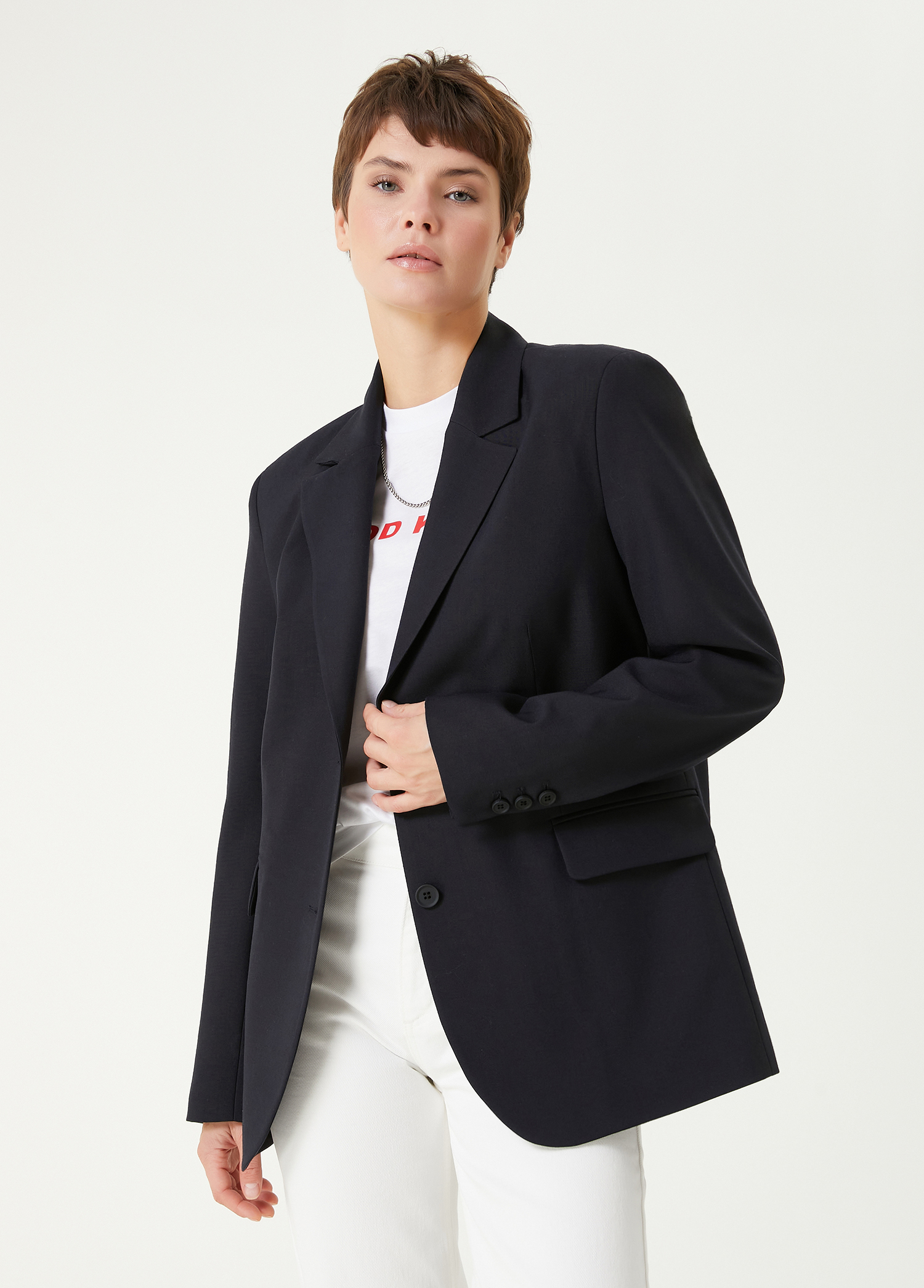 Lacivert Klasik Blazer Ceket