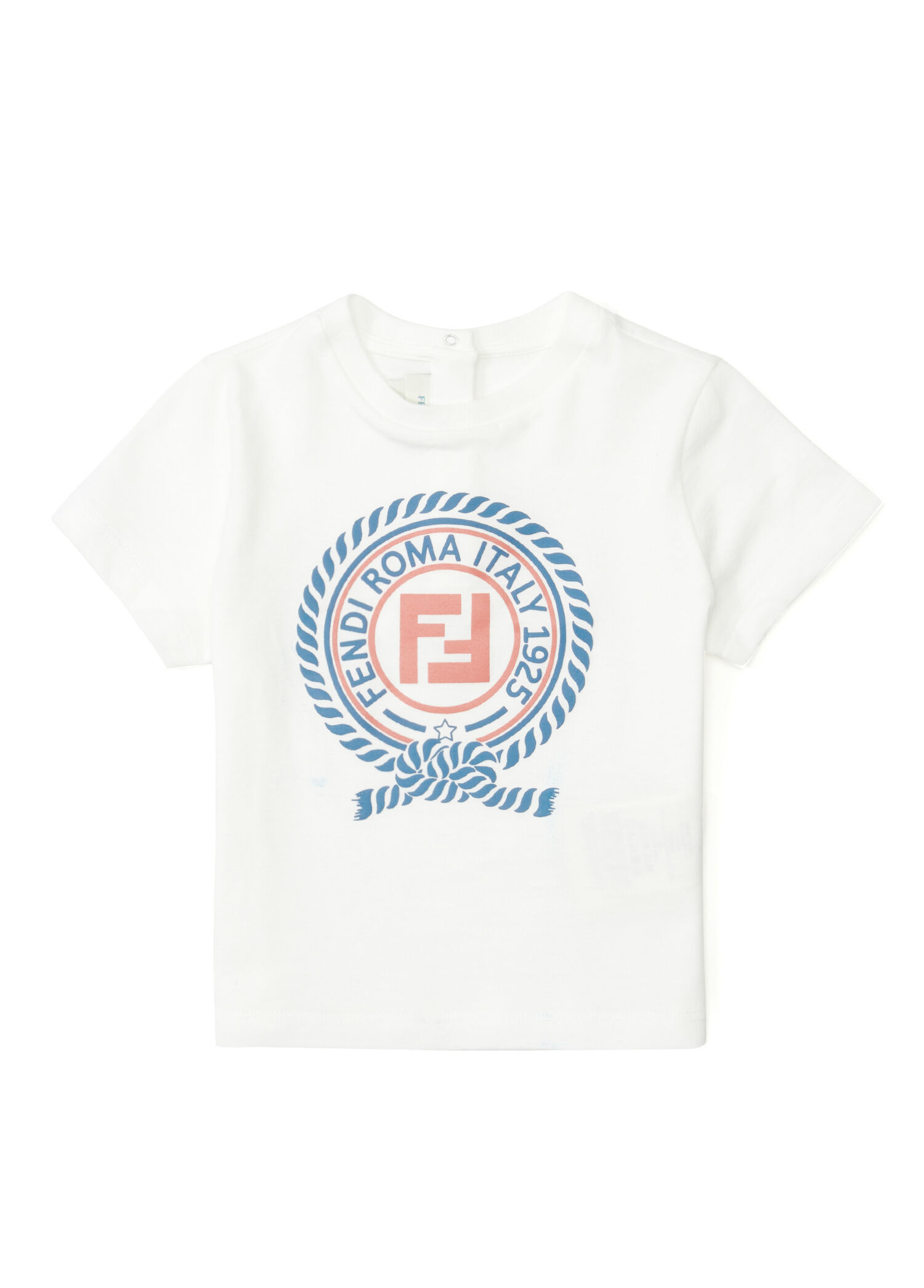 Beyaz Logo Detaylı Erkek Bebek T-shirt