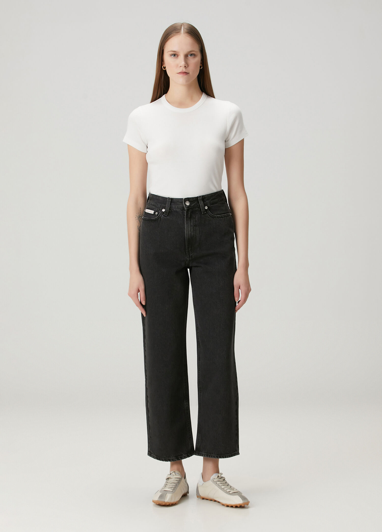 Barrel Fit Siyah Jean Pantolon