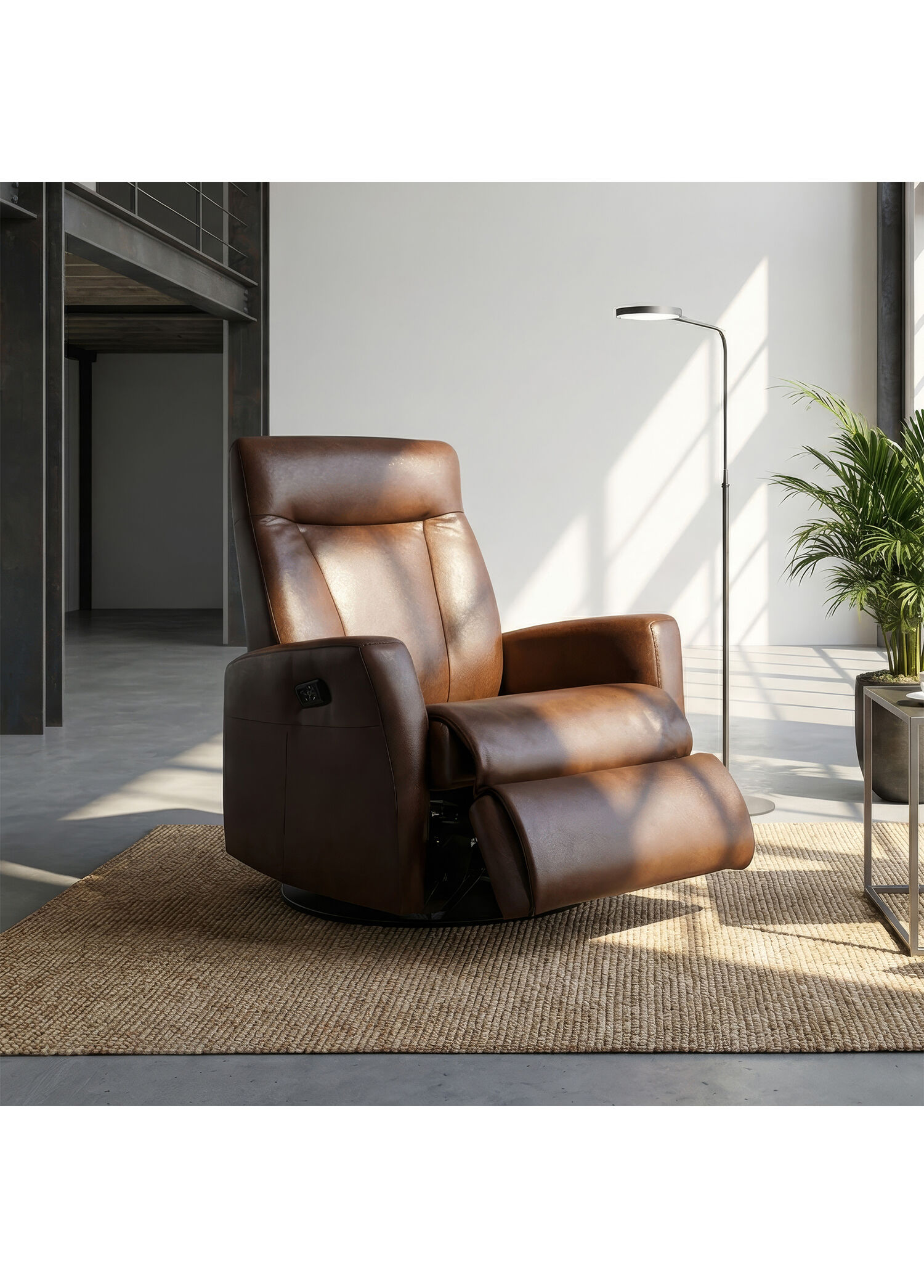 La-Z-Boy - Grand Giotto XL Power Lux Swivel Glider Aurora Havana