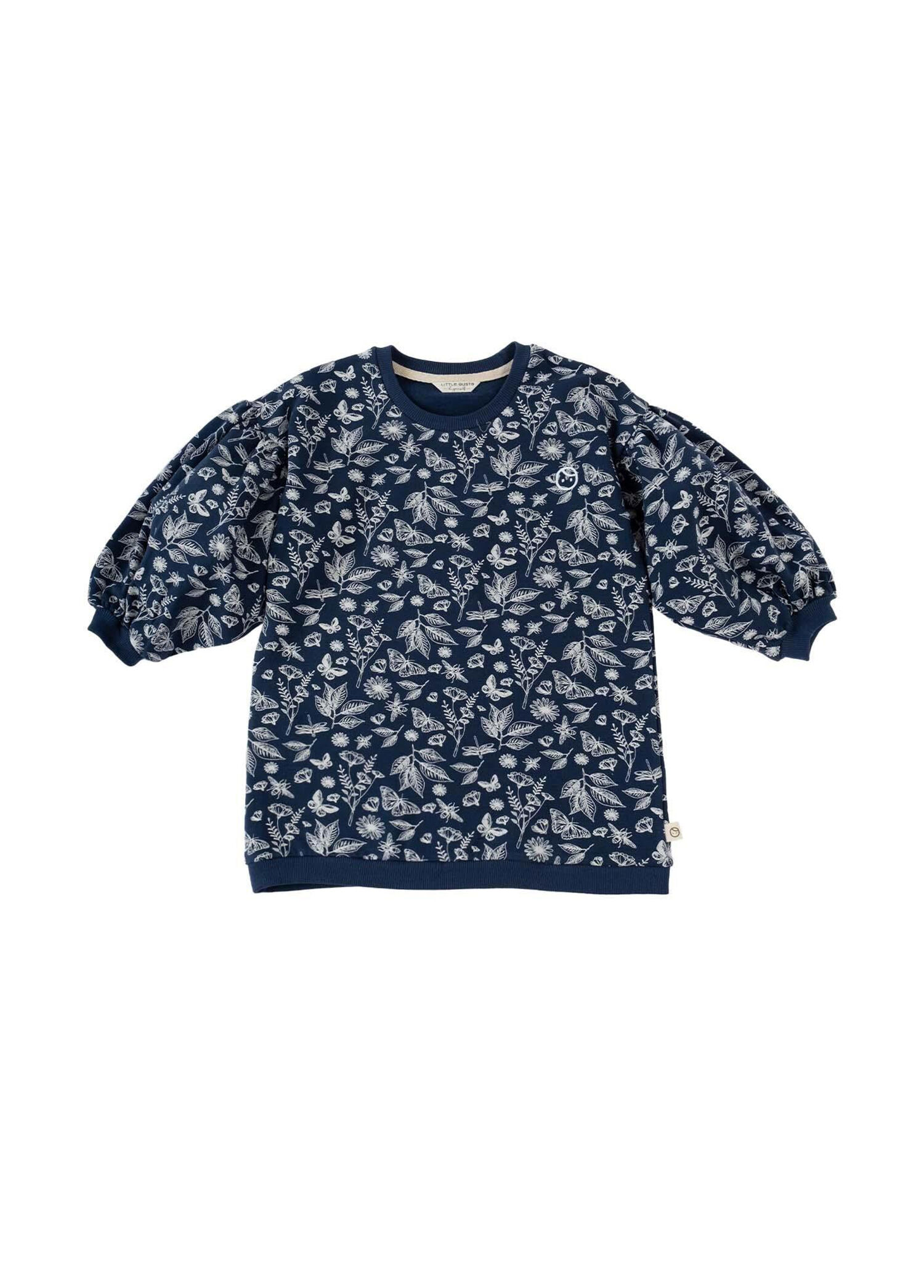 Orenda Lacivert Organik Pamuk Balon Kollu Unisex Çocuk Sweatshirt